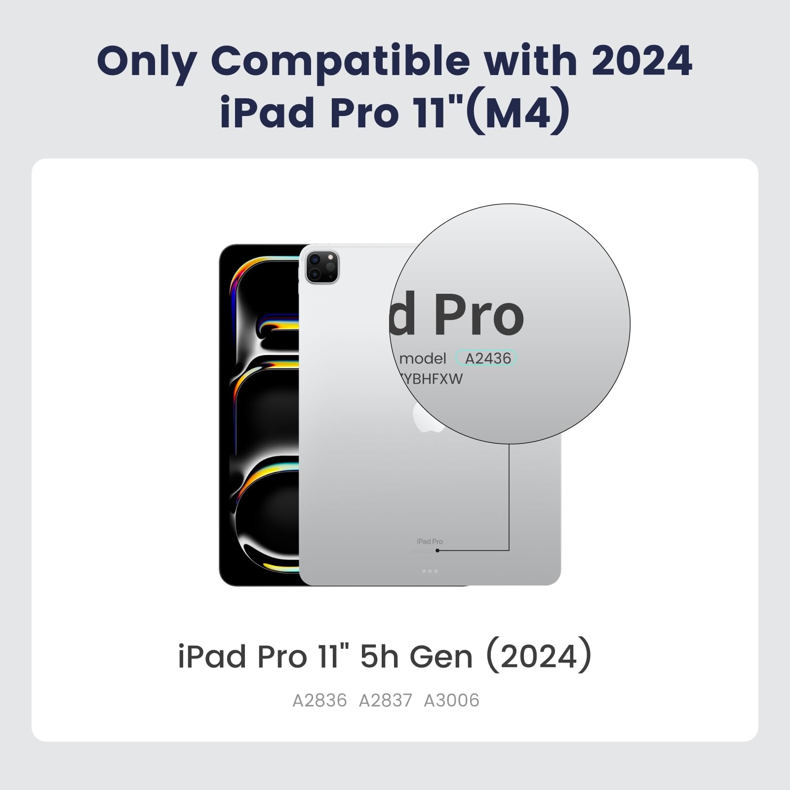 Pitaka For Ipad Pro 11 Inch Case 2024, Compatible With Ipad Pro M4, Portrait/Landscape Magnetic Case With Pencil Holder, 4 Standing Angles And   White