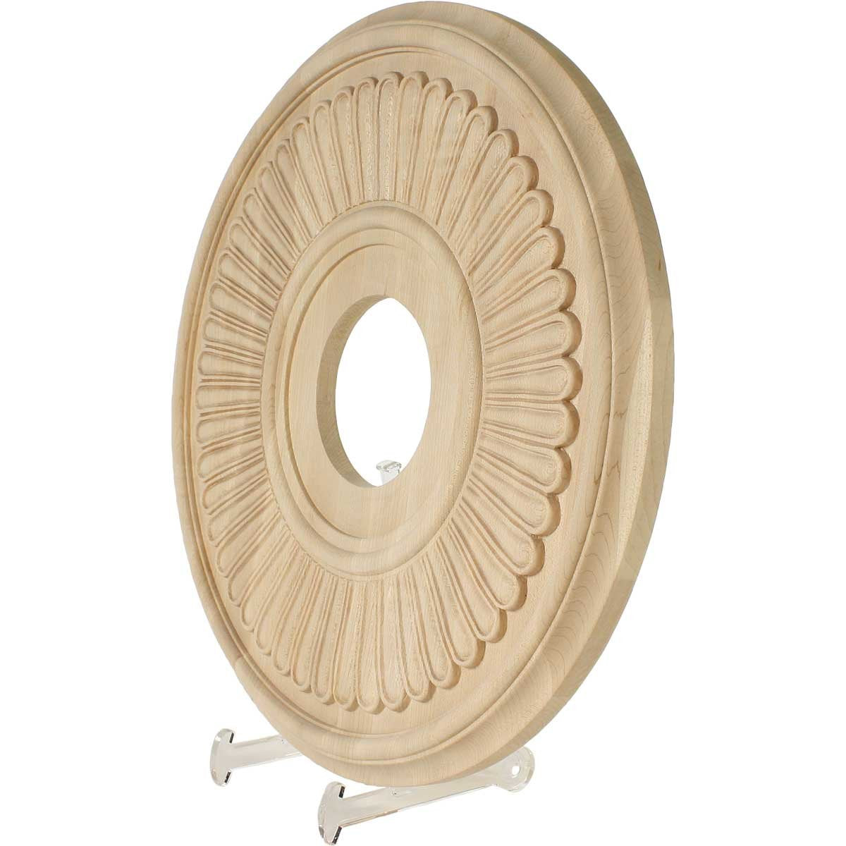 Ekena Millwork 16''Od X 3 7/8''Id X 1 1/8''P Carved Berkshire Ceiling Medallion, Red Oak (Fits Canopies Up To 5 1/4'')