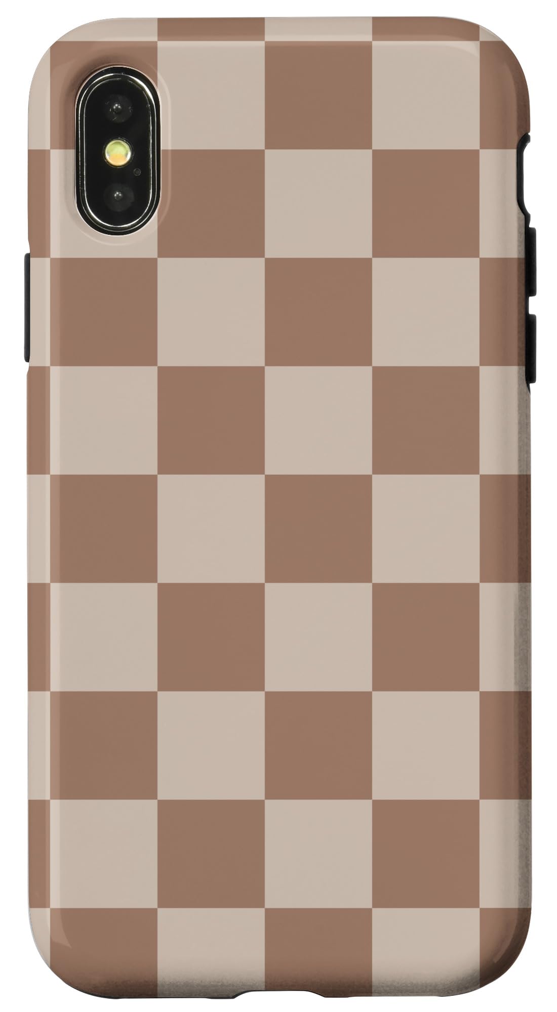 Iphone X/Xs Brown Classic Checkered Big Checkerboard Case