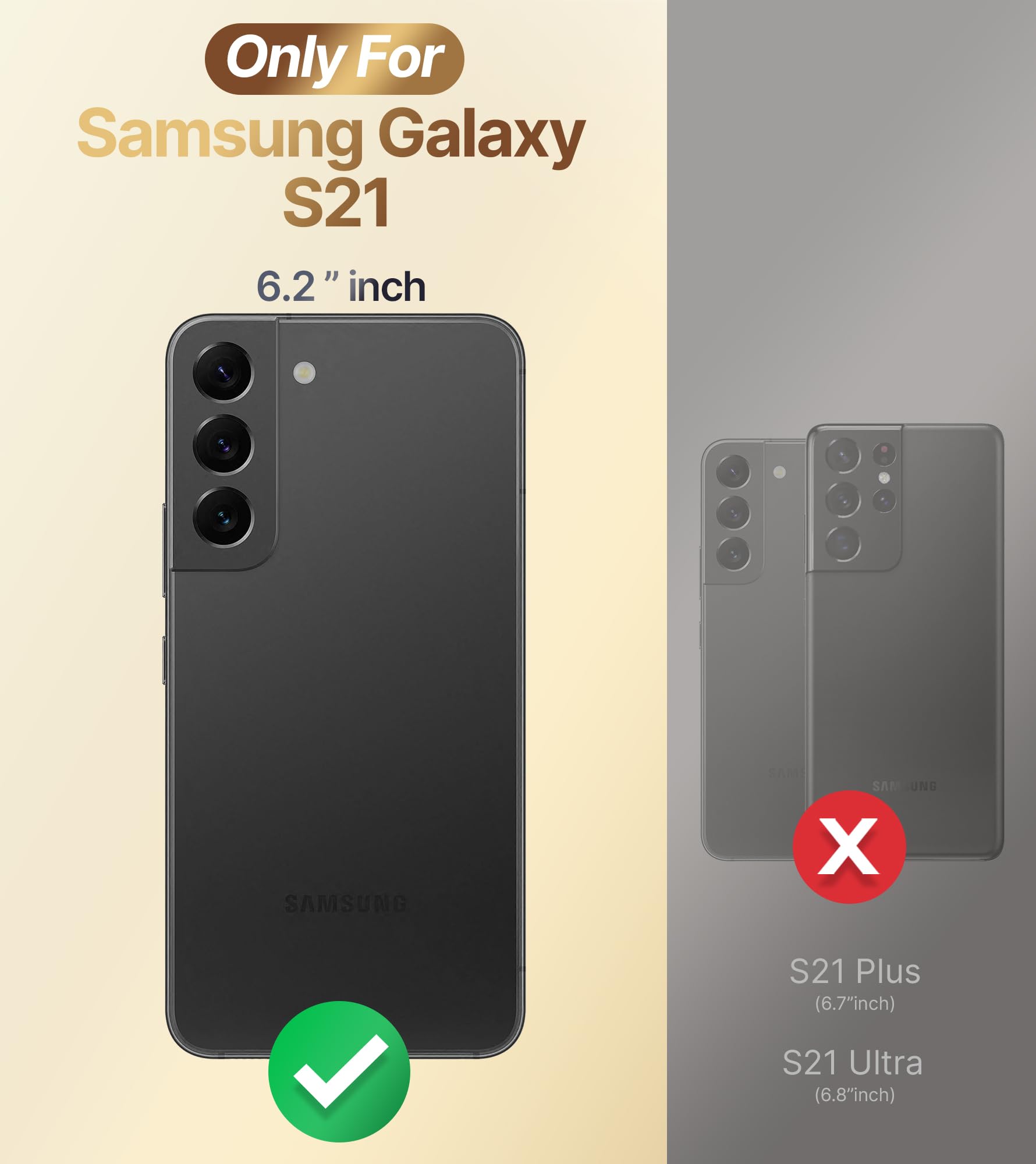 Xyz For Galaxy S21 Case With Stand, For Samsung Galaxy S21 Case With Double Ring, Women Girls Bling Luxury Protective Phone Case