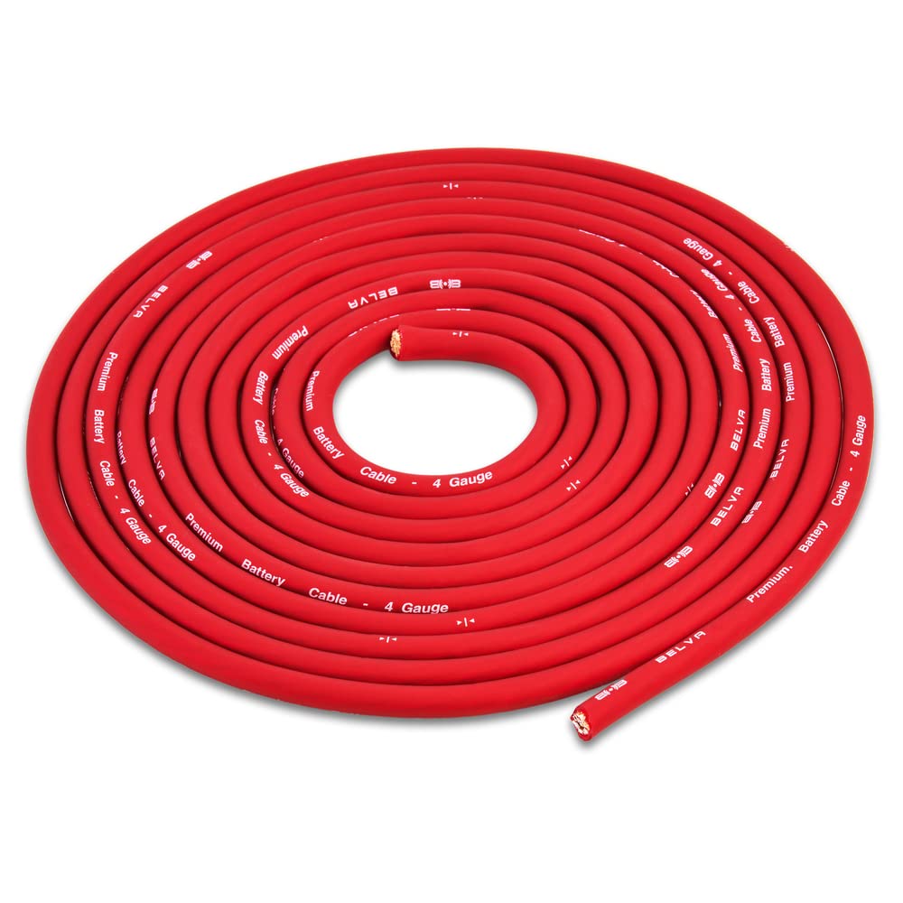 Belva True 4 Gauge Awg Premium Cca Amplifier Wiring Kit Without Rca Cable   Bpk4 Red