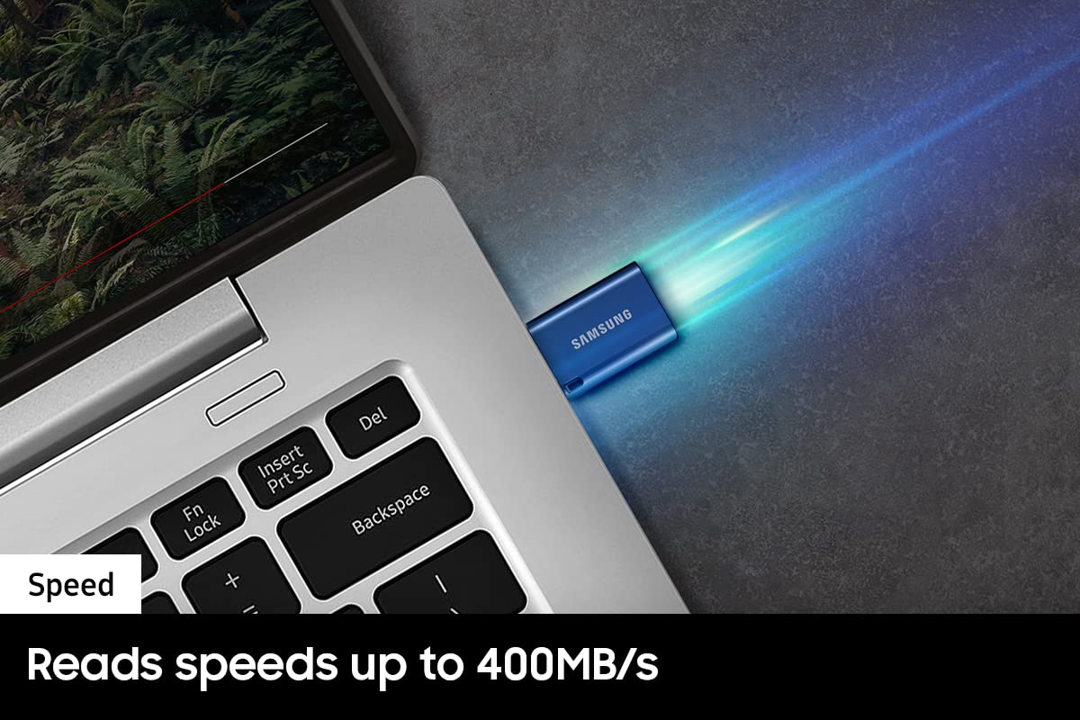 Samsung Type-C Usb Flash Drive, 128Gb, Transfers 4Gb Files In 11 Secs W/Up To 400Mb/S 3.13 Read Speeds, Compatible W/Usb 3.0/2.0