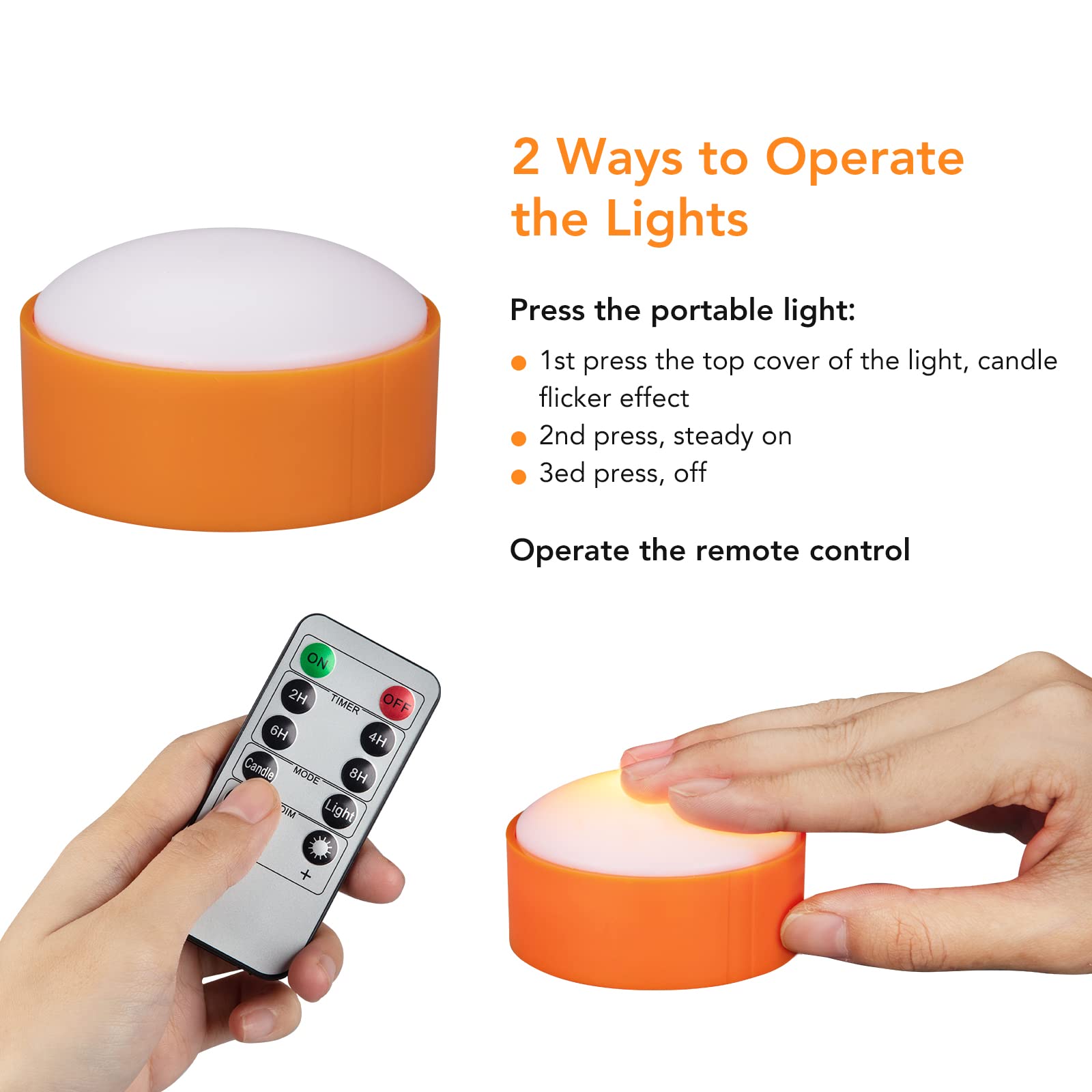 Solled 4 Pack Halloween Led Pumpkin Lights, Pumpkin Lights Decoration Bright And Flickering Flameless Candles With Remote Contro