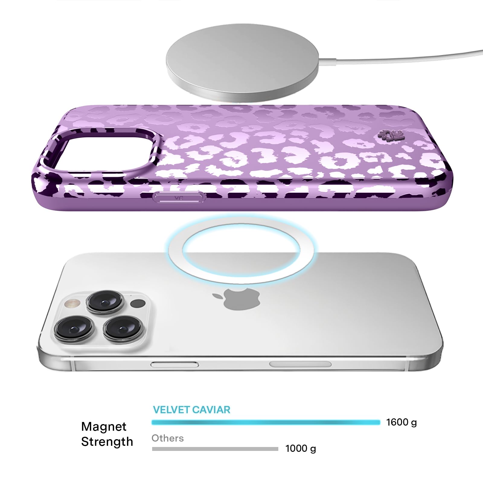 Velvet Caviar Compatible With Cute Iphone 15 Pro Case Purple Cheetah [8Ft Drop Tested] Compatible With Magsafe   Protective Phon