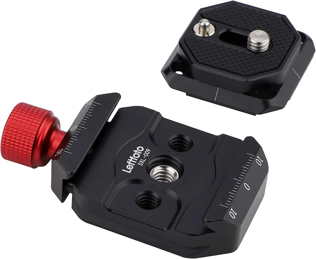 Leftfoto Camera Quick Release Plate Clamp Kit With Arca Swiss Style Clamp,Quick Release Plate And 1/4'' To 3/8'' Screw Thread,Fo