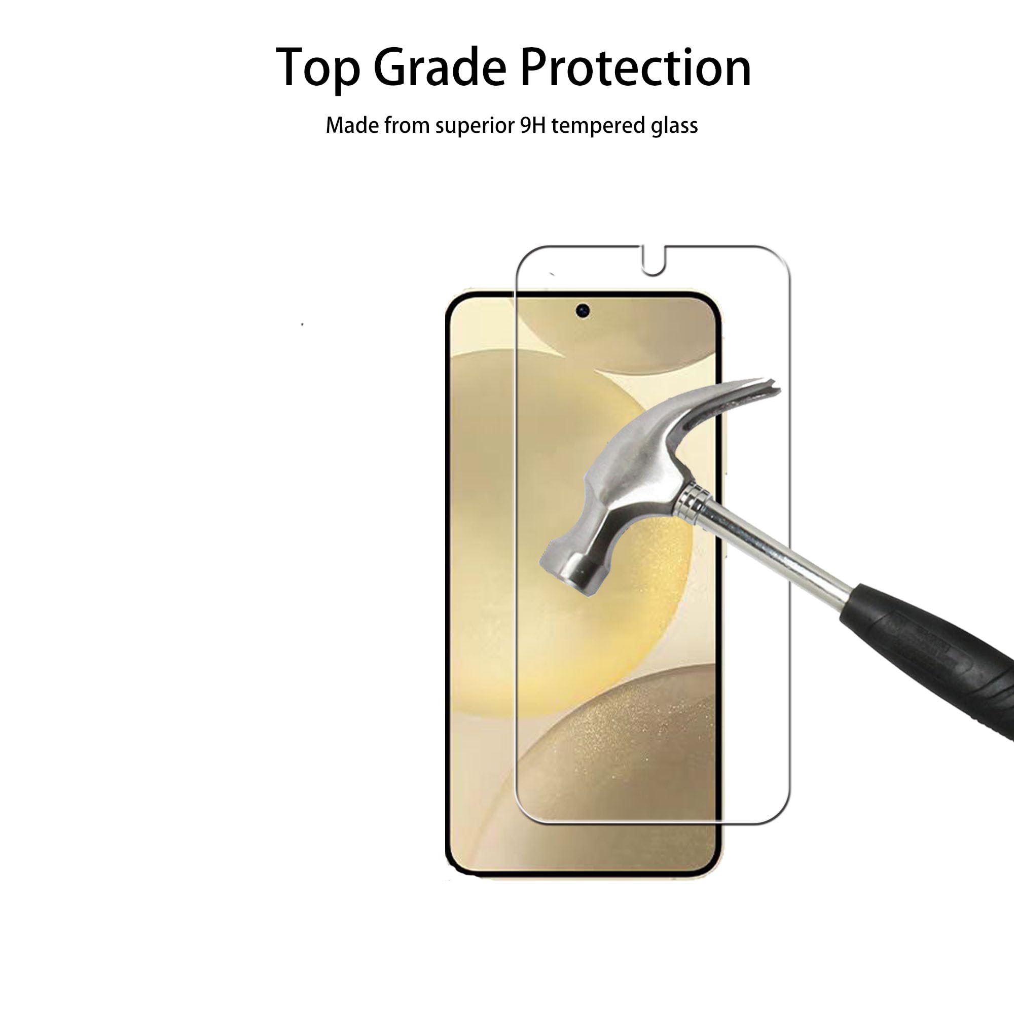 Hkkais Screen Protector For Samsung Galaxy S24 5G Tempered Glass 2 Pack Camera Lens Protector Film 2 Pack With Easy Alignment To