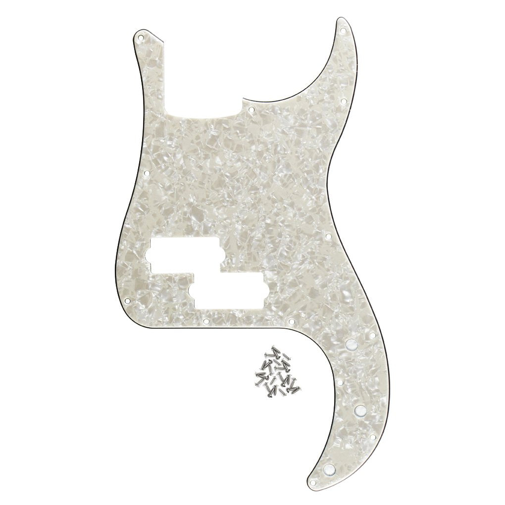 Fleor 13 Hole P Bass Pickguard Guitar Scratch Plate Pick Guard For 4 String Usa/Mexican Standard Precision Bass Style, 4Ply Aged