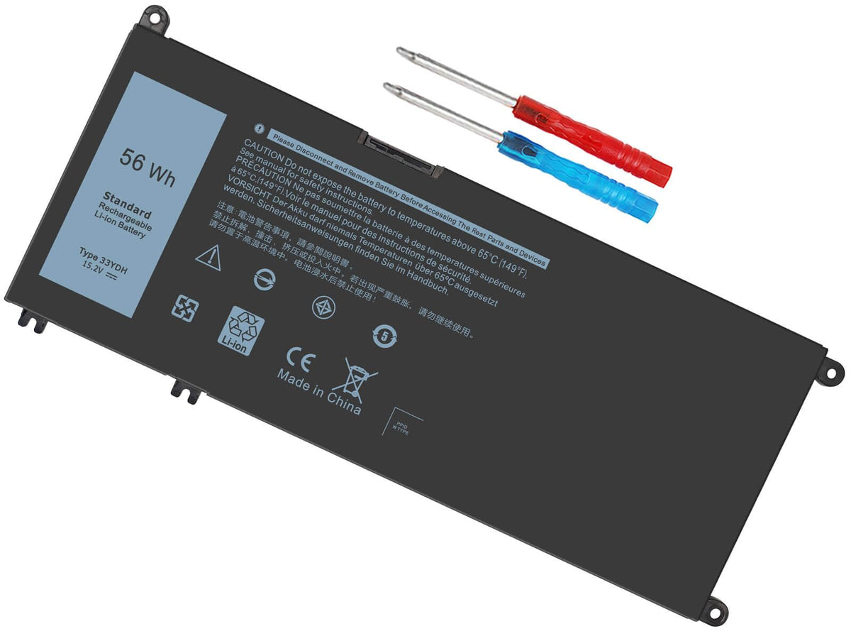 Dmkaollk 56Wh 33Ydh Laptop Battery For Dell Inspiron 17 7000 7778 7779 7786 7773 15 7577 G3 3579 3779 G5 5587 G7 7588 Latitude 1