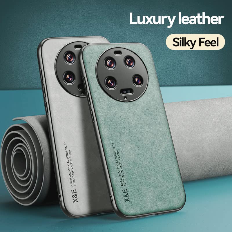 Kepuch Silklike Case For Xiaomi 13 Ultra   Cover Bumper Built In Metal Plate For Xiaomi 13 Ultra   Green