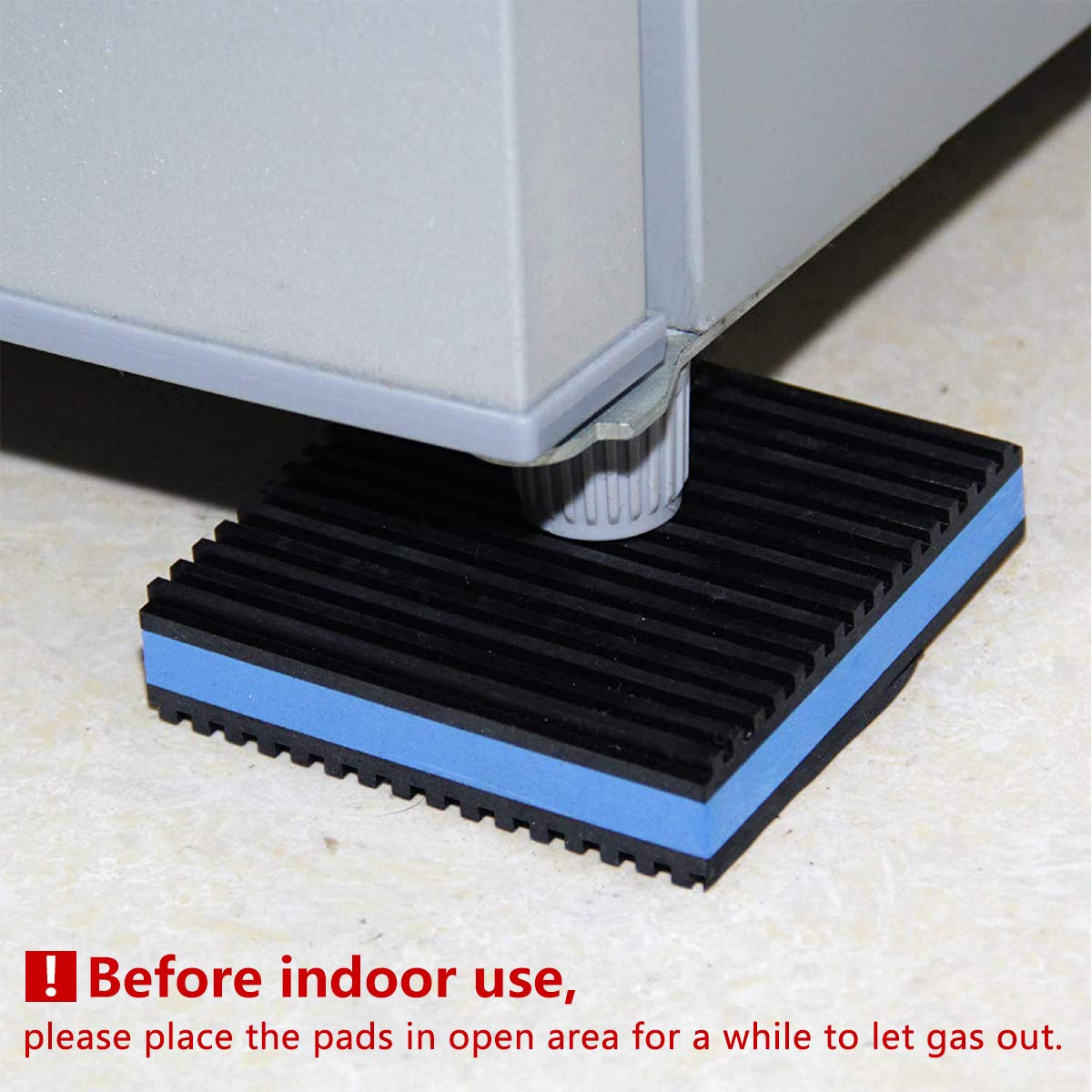 Lbg Products Rubber Anti Vibration Isolator Pads,Heavy Duty Blue Eva Pad For Air Conditioner,Compressors,Hvac,Treadmills Etc(4''