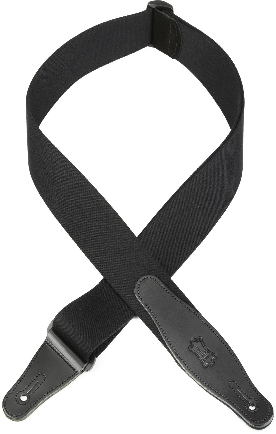 Levys Leathers MSSR80BLK Guitar Strap, Black