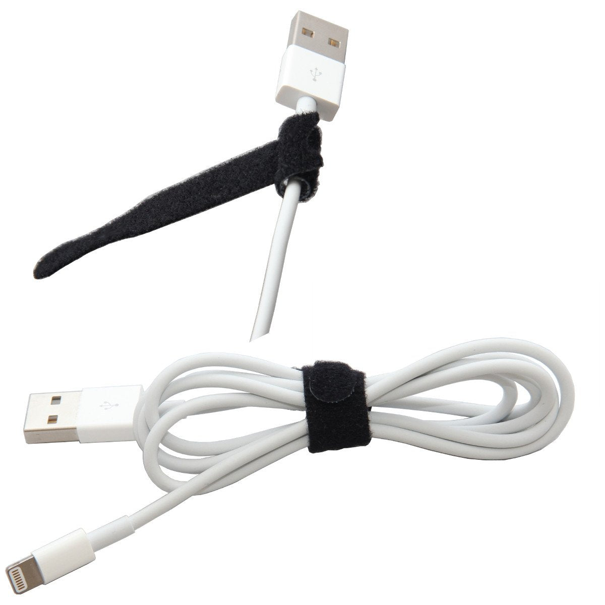 Reusable Cable Ties 1/2'' X 8'' For Cable Management And Organizing Cords   60 Pack (Black)