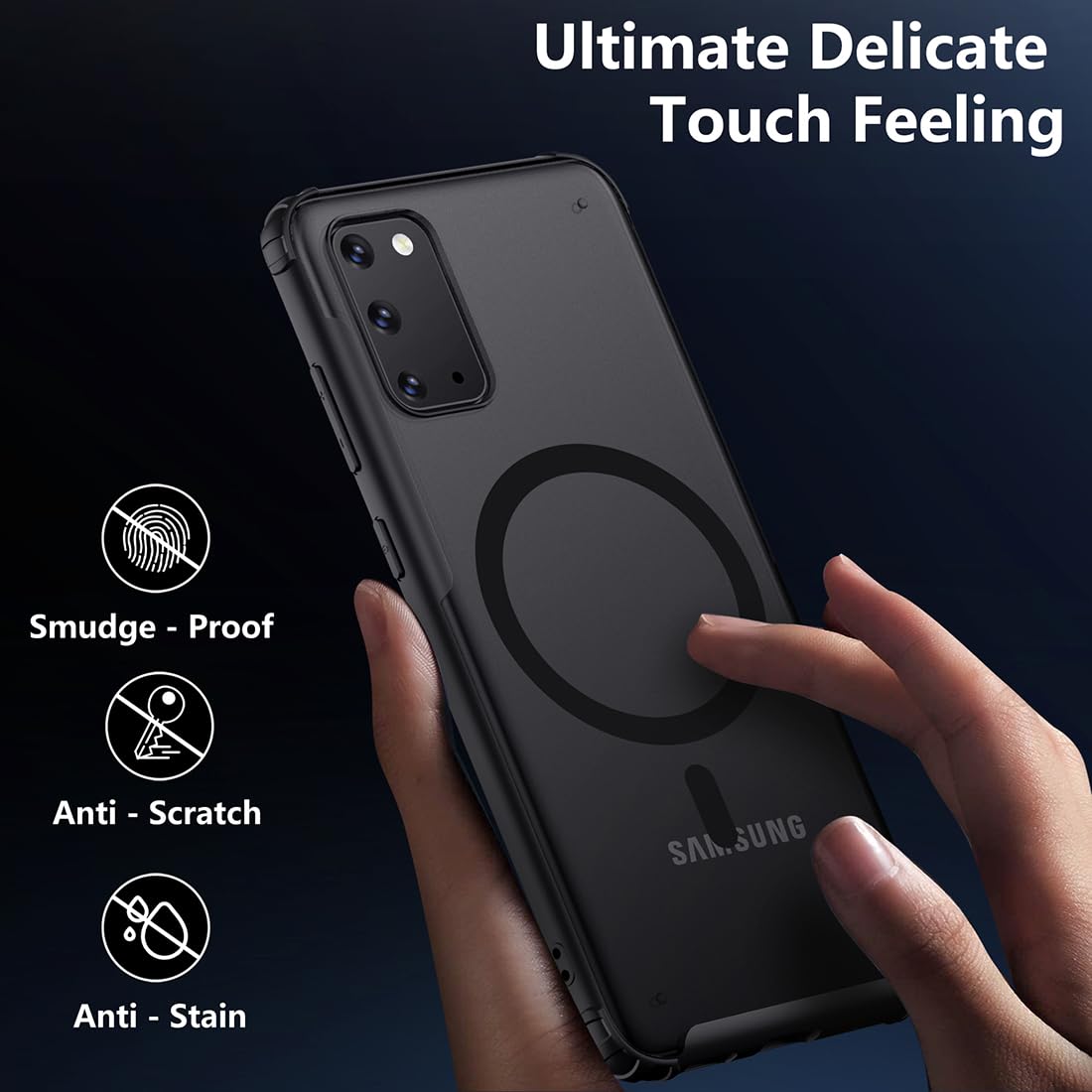 Tianniuke Magnetic Case For Samsung Galaxy S20 Plus, Translucent Matte Anti Fingerprint,Compatible With Magsafe,Slim Fit Shockpr