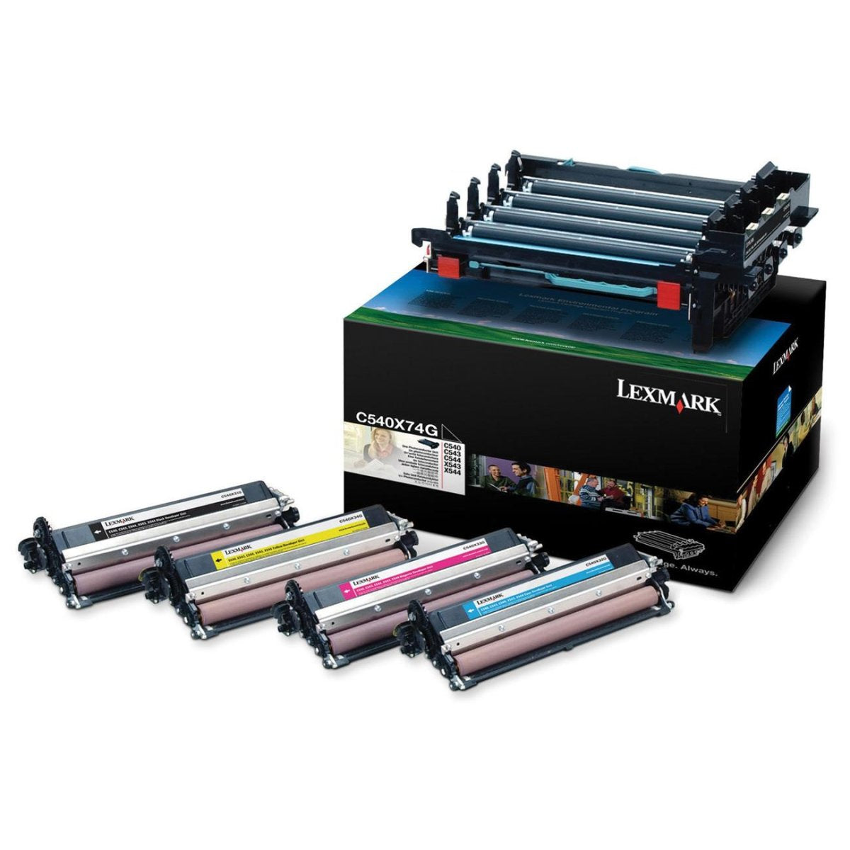 Lexmark C540X71G Photoconductor Unit, 1 Black Developer Unit   in Retail Packaging