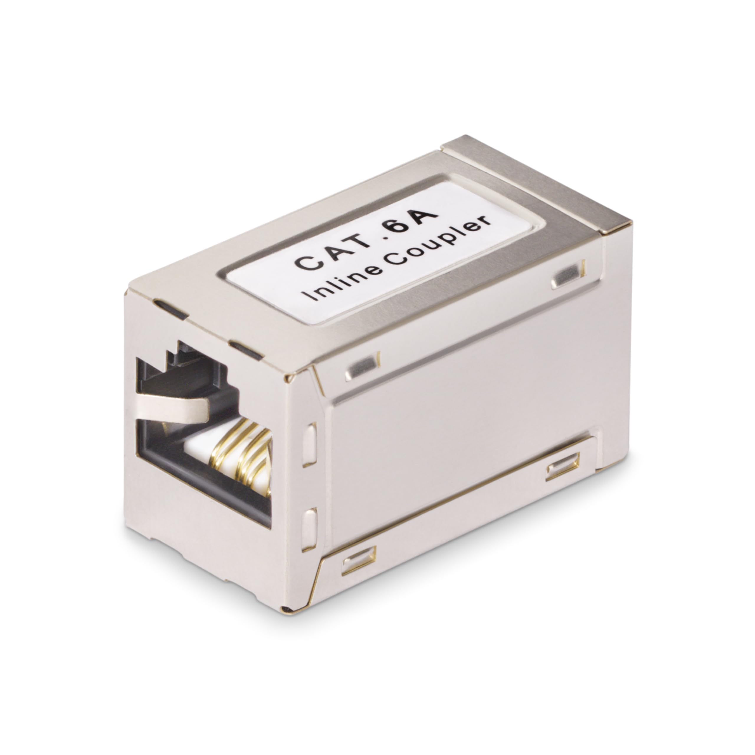 Shielded Rj45 Coupler, Inline Cat6A Coupler, Female To Female (F/F) T568B Pinout