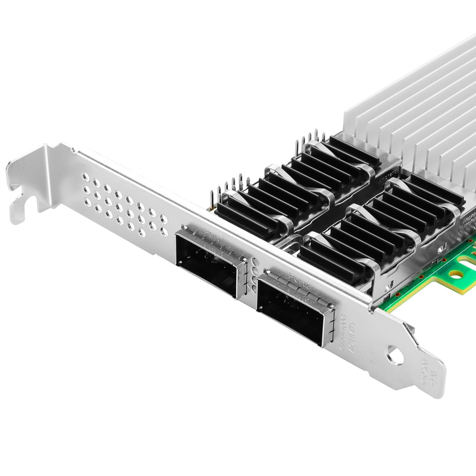 Vogzone 100Gbe Dual Qsfp28 Ports Converged Network Card With Intel E810 Cam2 Chip, Pcie 4.0 X16 Ethernet Nic Lan Adapter Support