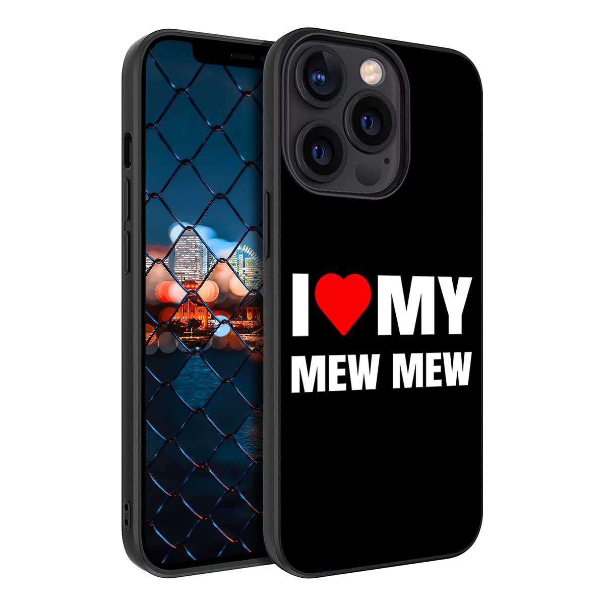 I Love My Mew Mew Red Heart Decor Phone Case For Iphone 14 13 12 11 Pro Max Mini Xr Xs Max 8 Plus 6S Plus Samsung Galaxy S23 S22