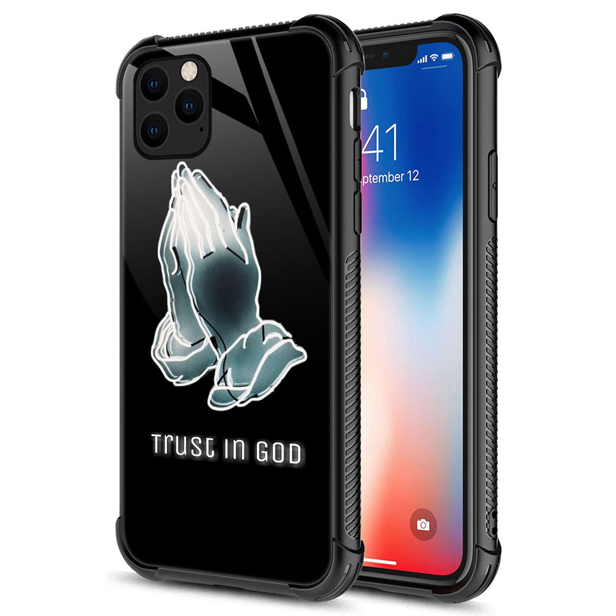 Carloca Compatible With Iphone 13 Pro Case,Trust In God Jesus Religion Identity Graphic Design Shockproof Anti Scratch Hard Acry