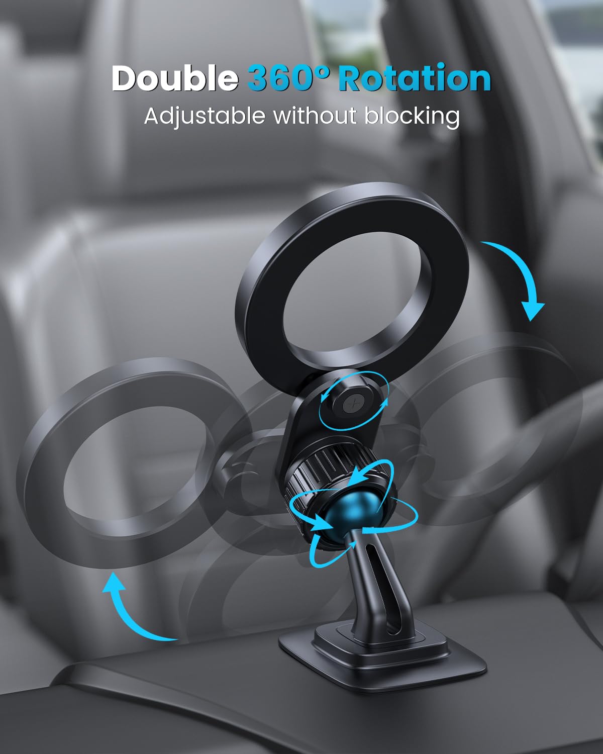 Apps2Car 2 Pack Compatible For Magsafe Phone Holder For Car   Designed For Iphone 16/15/14/13/12 Official Magsafe Case