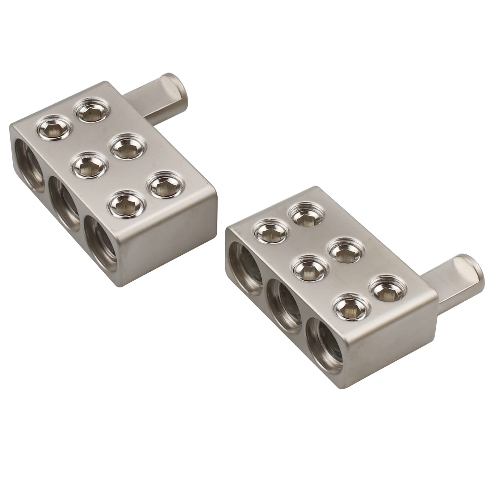 Zookoto 2 Pcs 3X0Ga Wire Ga Reducer, For Car Stereo Audio Awg Pin Power Ground Wire Reducer, 0 Gauge Wire To A 12.3Mm