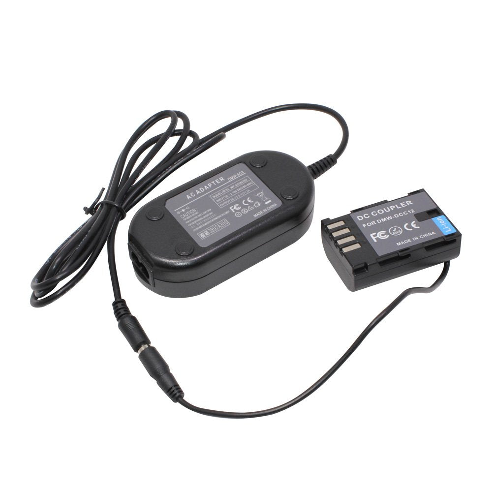 Camera Ac Power Adapter Kit/Charger For Panasonic Dmc Gh3, Mdc Gh4, Dmc Gh3Gk With Dmw Dcc12 Dc Coupler, Replacement For Dmw Ac8 Plus Dmw Dcc12, Us Plug