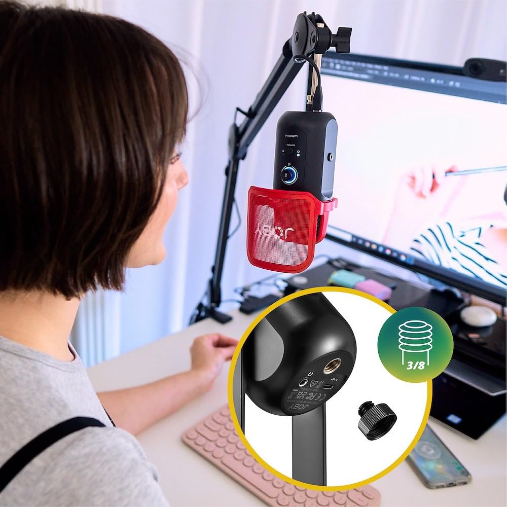 Joby Wavo Pod Usb Condenser Pc Microphone For Podcasting, Streaming Microphone For Recording, Mute And Gain Controls, Headphones