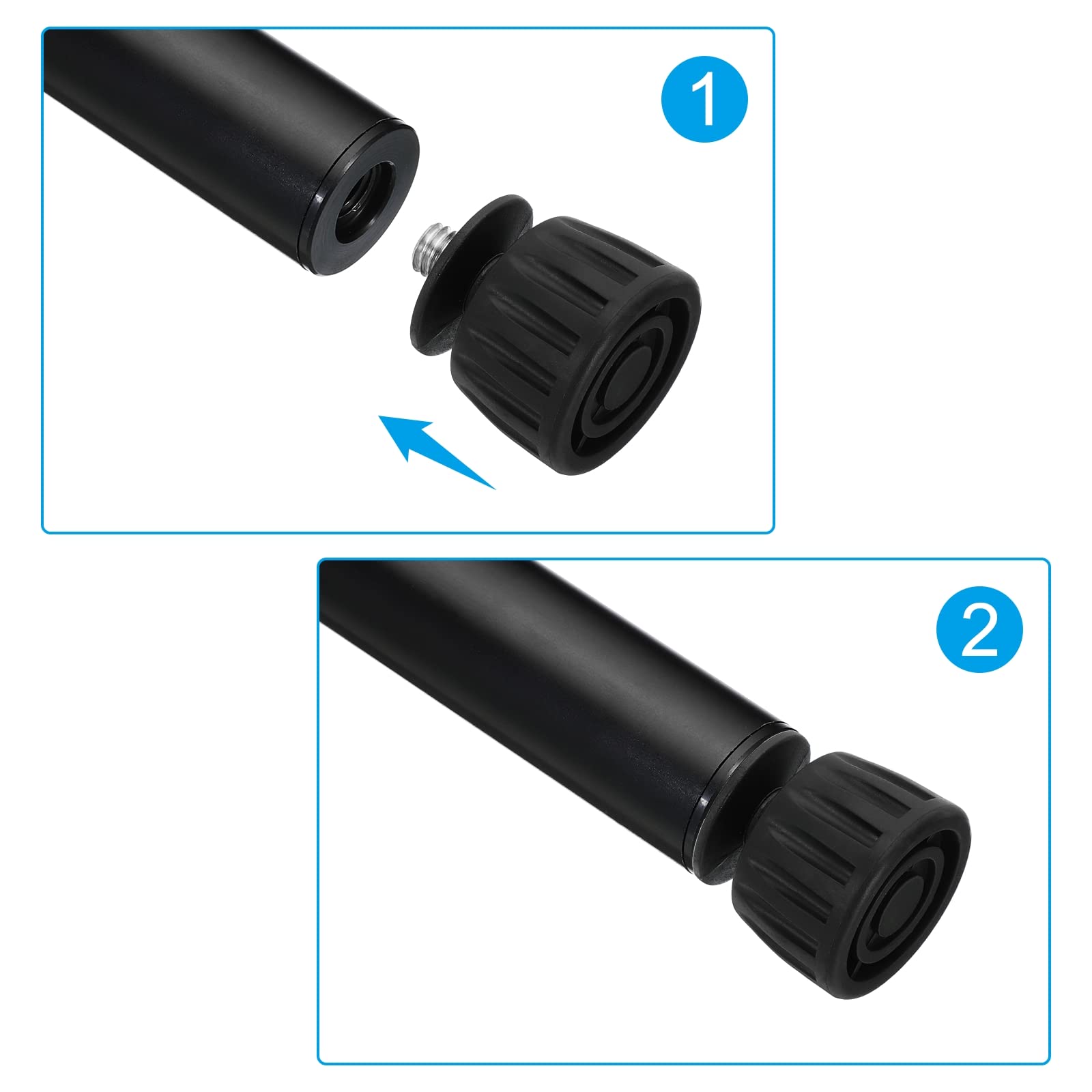 Patikil Universal 15Mm Id Rubber Tripod Feet, 3 Pack Anti-Slip Tripod Replacement Parts For Camera Tripods Monopod, Black