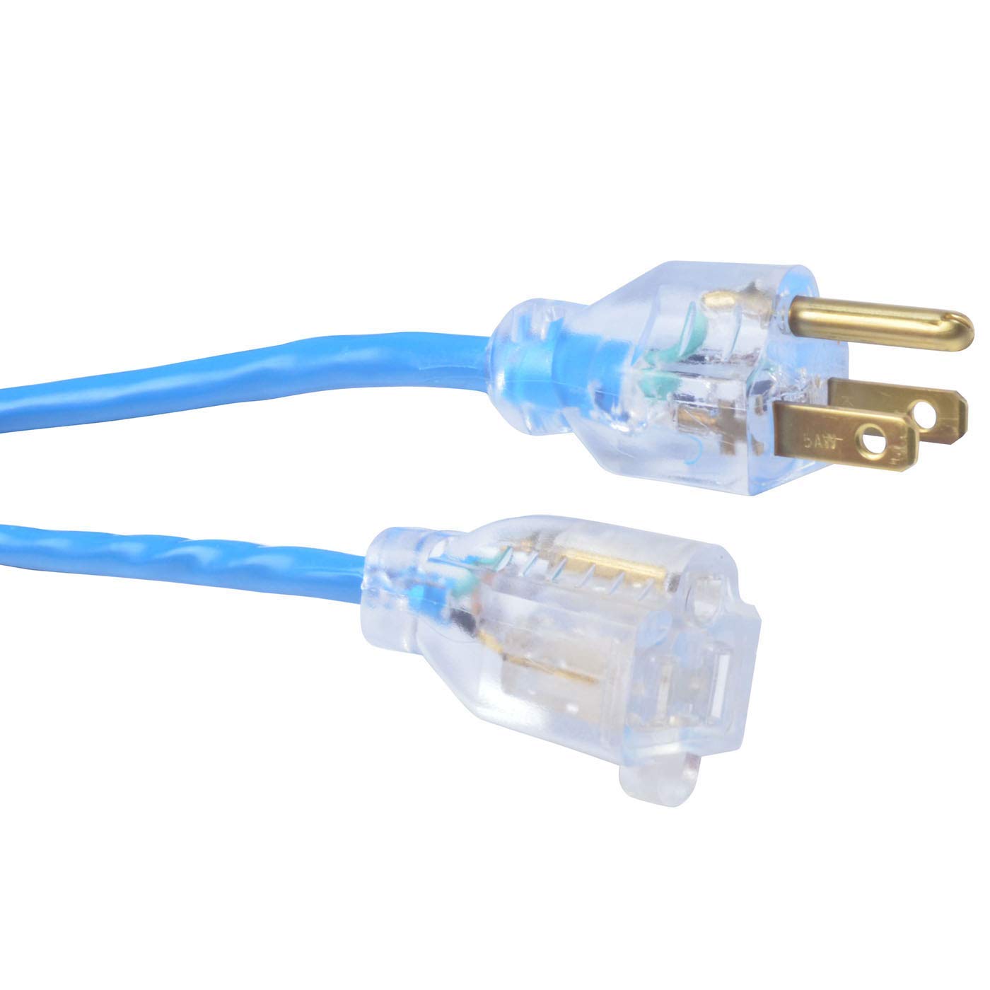 Southwire Coldflex Light Duty Extension Cord, 25Ft, 16 Gauge, 3 Conductor, Cold Weather Cord, Blue, 2367Sw8806