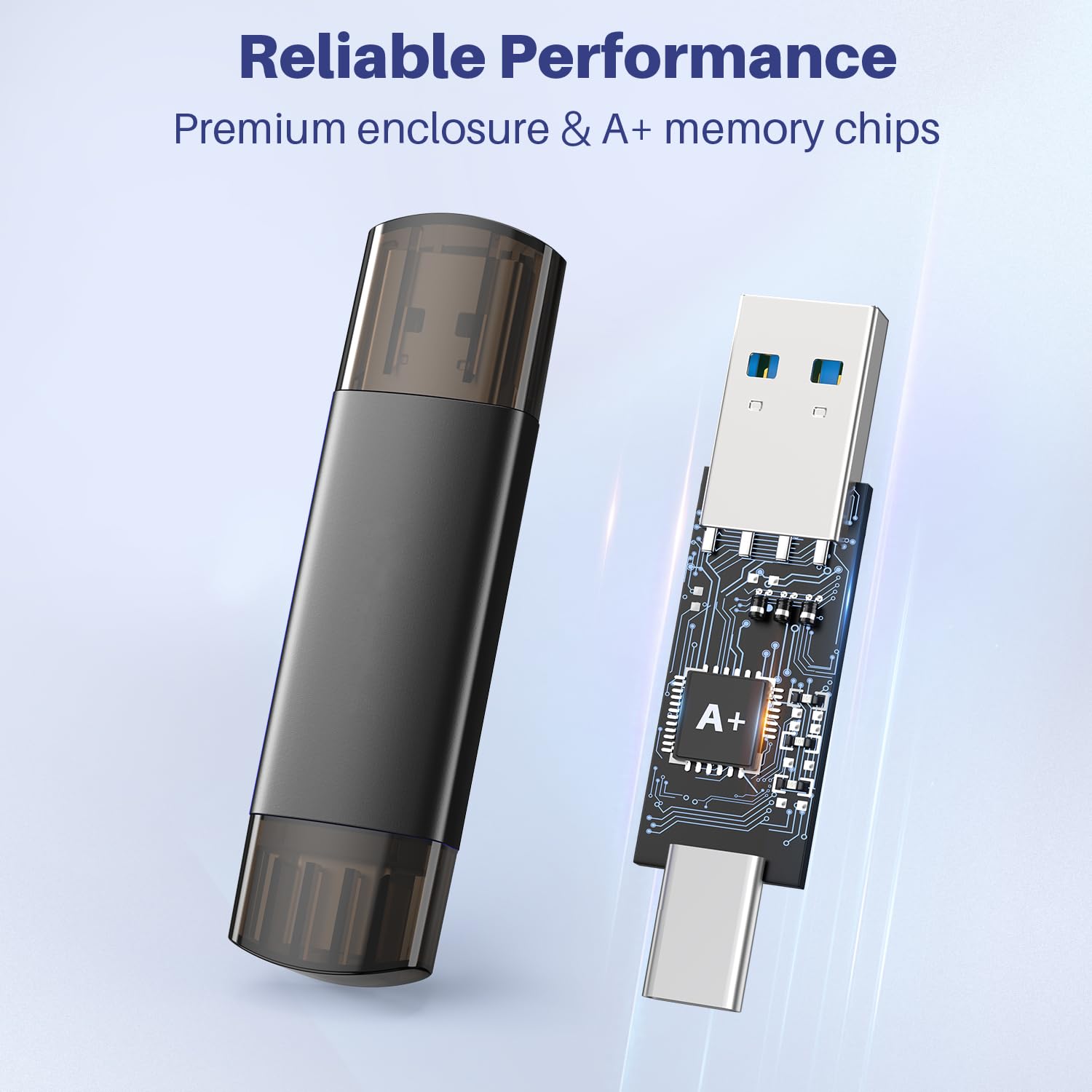 Joiot 32Gb Usb C Flash Drive Dual Usb 3.0 Flash Drive Type C + Usb A Portable Type C Flash Drive With Keychain Hole 2 In 1 Usb C