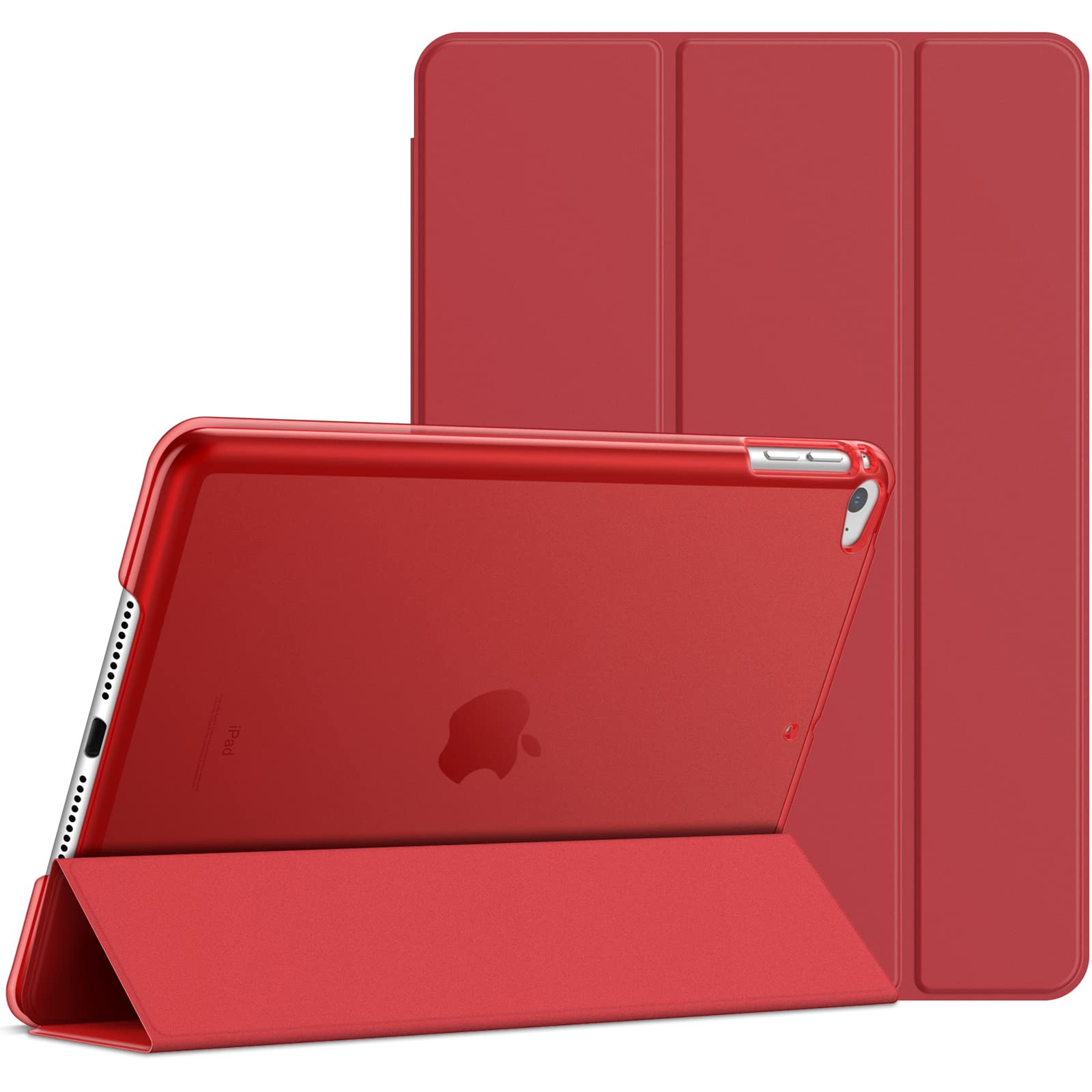 JETech Case for iPad Mini 4, Smart Cover with Auto Sleep/Wake (Red)