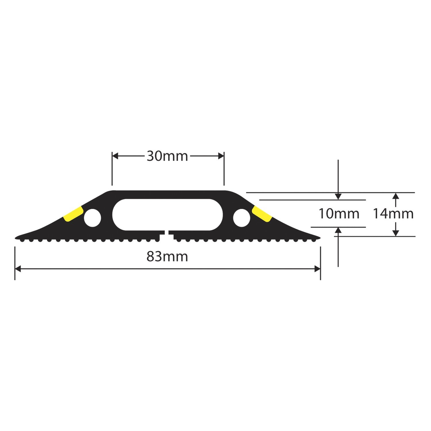 D Line 30Ft Floor Cord Cover, Made In Usa Linkable Cable Protector, Hide Extension Cords, Protect Cords, Prevent Cable Trips, Co