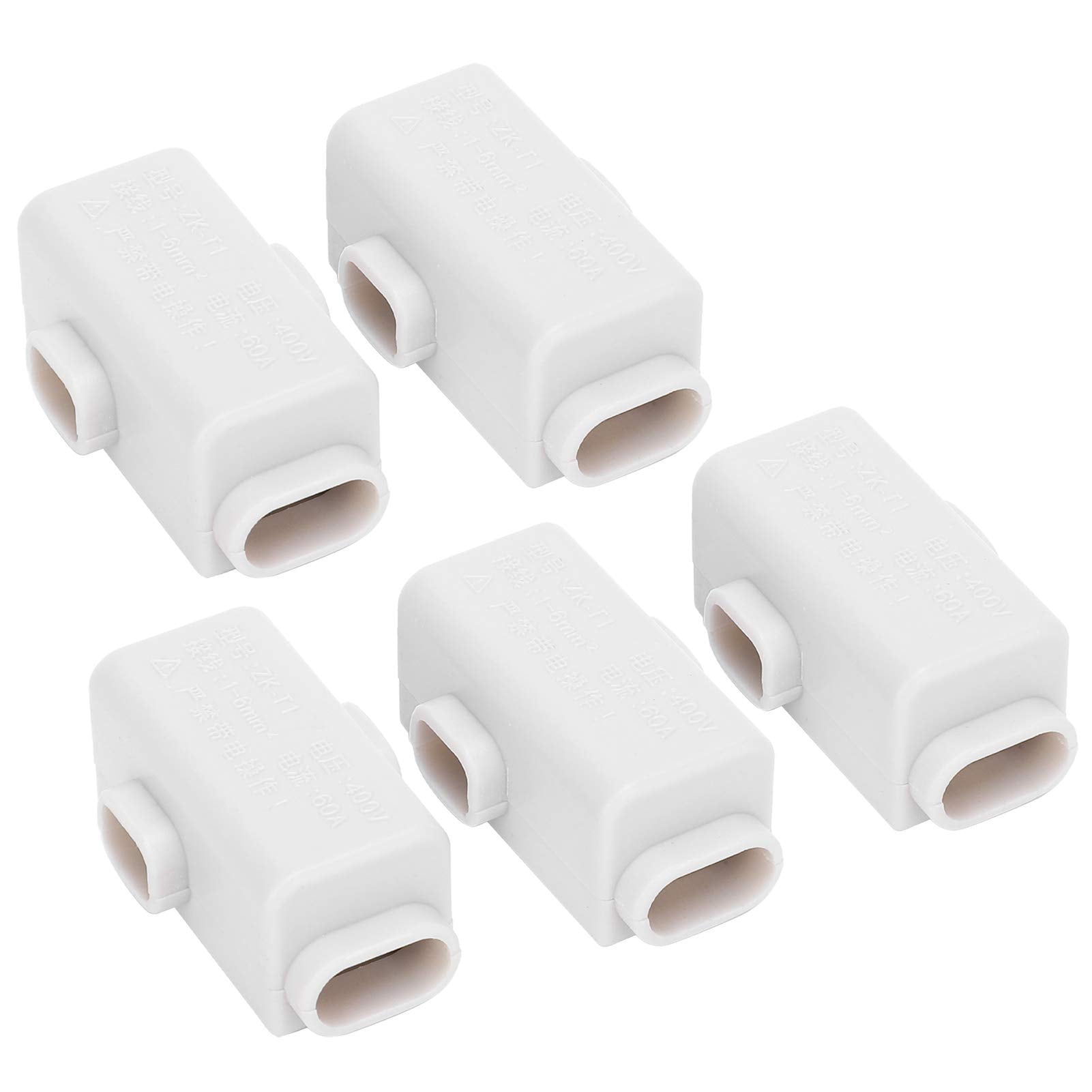 5Pcs Terminal Spliter Distribution Block Copper Junction Connector Box For Ceiling Light Wiring, Switch Wiring, Electric Meter W