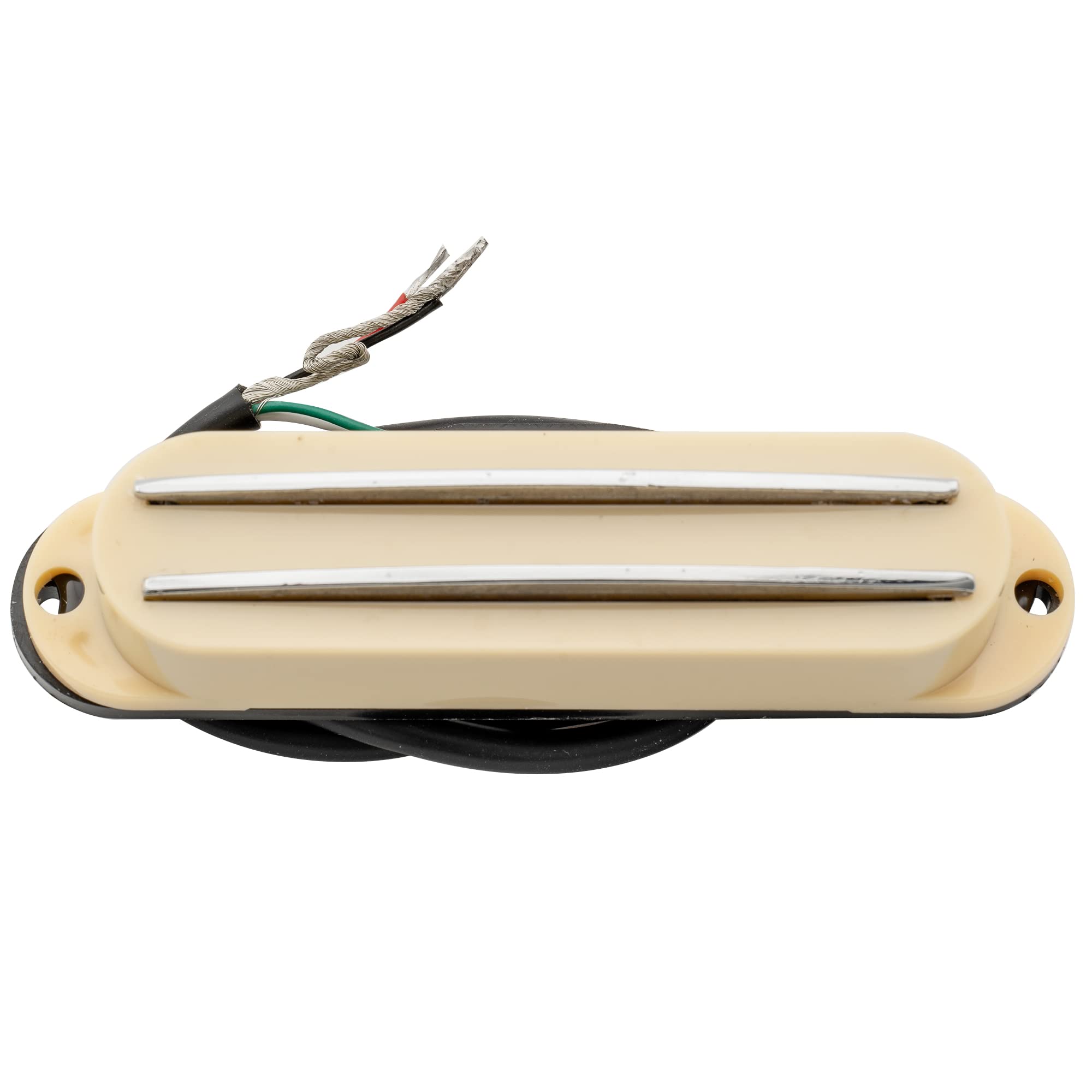 Musiclily Dual Hot Rail High Output Guitar Single Coil Size Humbucker Pickup For Fender Squier Strat, Cream