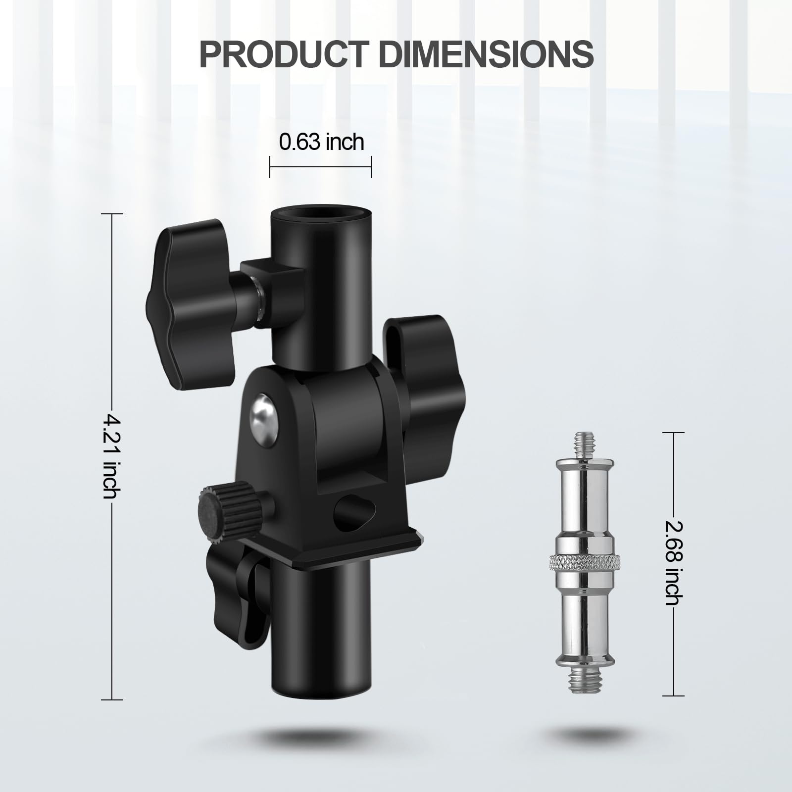 Wellmaking U Shape Camera Flash 180�Swivel Mount Bracket With Standard 1/4 To 3/8 Inch Metal Male Screw Spigot Stud Compatible For Umbrella Softbox Reflector Holder Stand For Video Light Studio Light