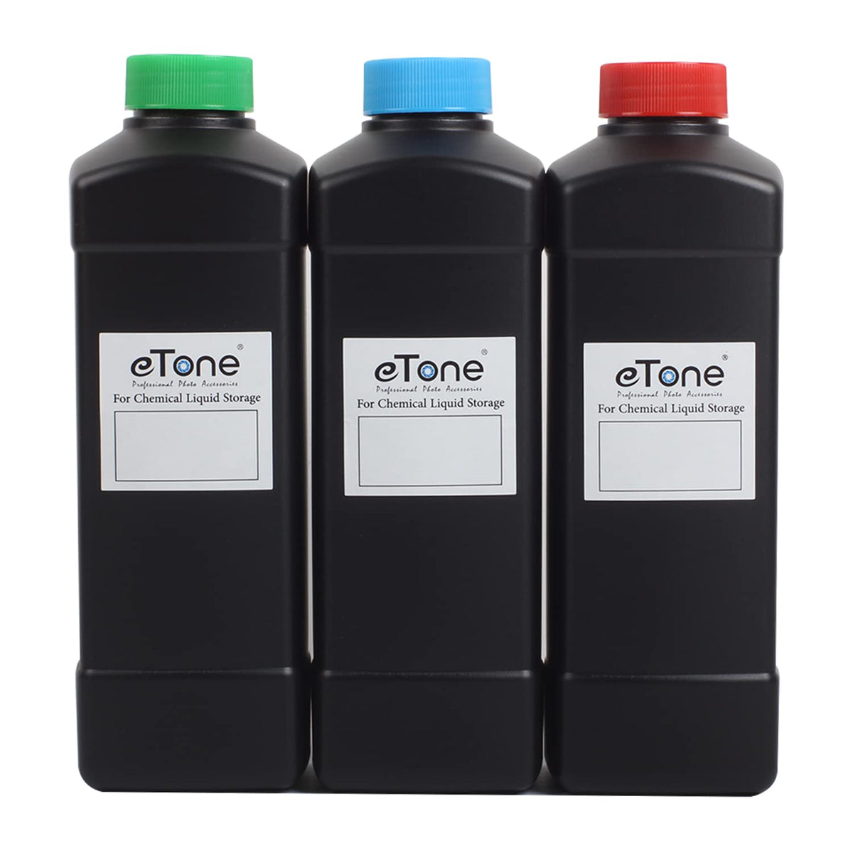 Etone 3X 1000Ml Darkroom Chemical Storage Bottles Film Photo Developing Processing 1L
