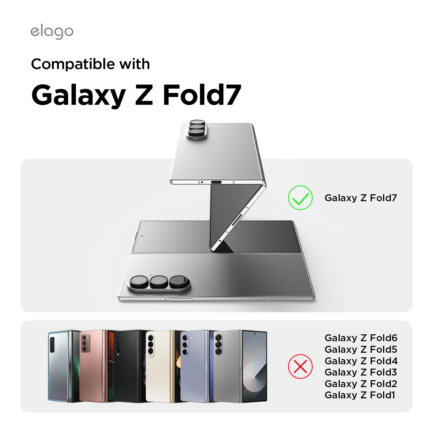 Elago Magnetic Clear Case Compatible With Samsung Galaxy Z Fold 7 Case - Compatible With Magsafe Charger, Strong Magnetic Power,