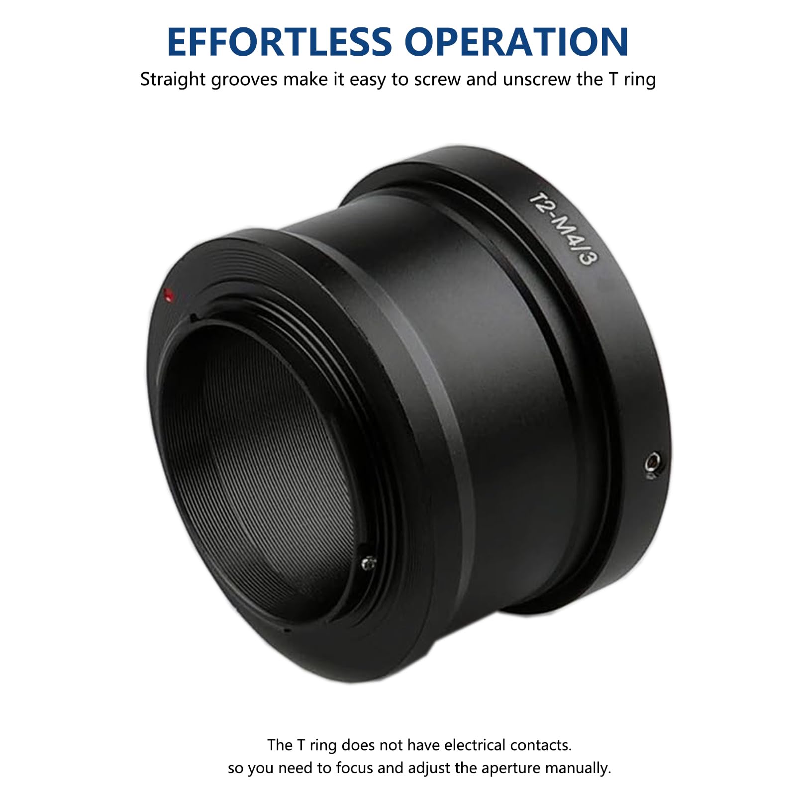 Lightdow T/T2 Mount Lens Adapter Ring For M43 Panasonic Lumix G7 Gh5 Gh4 Gh3 Gh2 G9 G6 G5 / Olympus Omd E M10 E M5 E M1 Etc Mirrorless Digitial Cameras