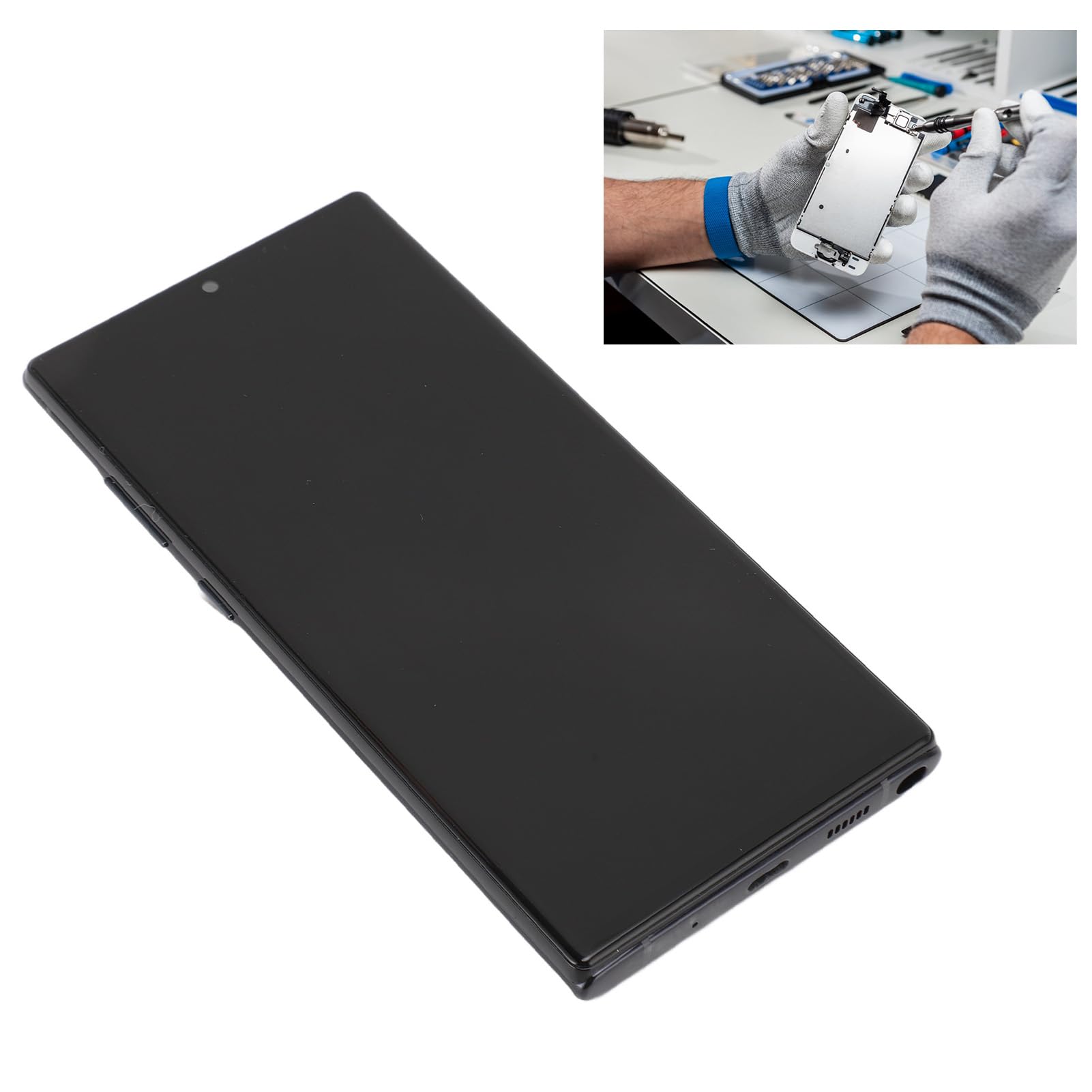 Tft Screen Replacement For Galaxy Note 10 Plus, Note 10 Plus Frame, Digitizer Assembly With Frame Repair Tools For Galaxy Note 1