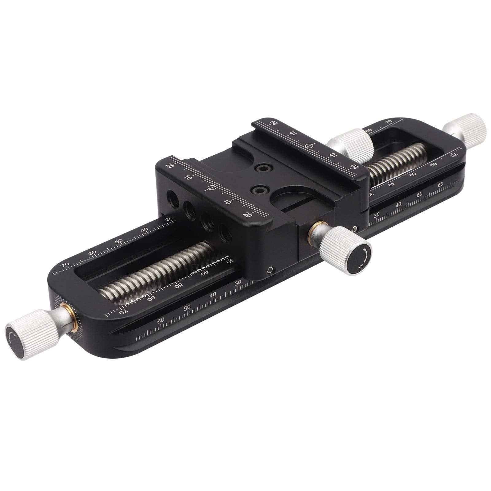 Haoge Fm 160 Wormdrive Macro Rail For Macro Photography Track, Focus Stacking Precision Focus Slider/Close Up Shooting Clamp Plate Fine Tuning Screw Rod