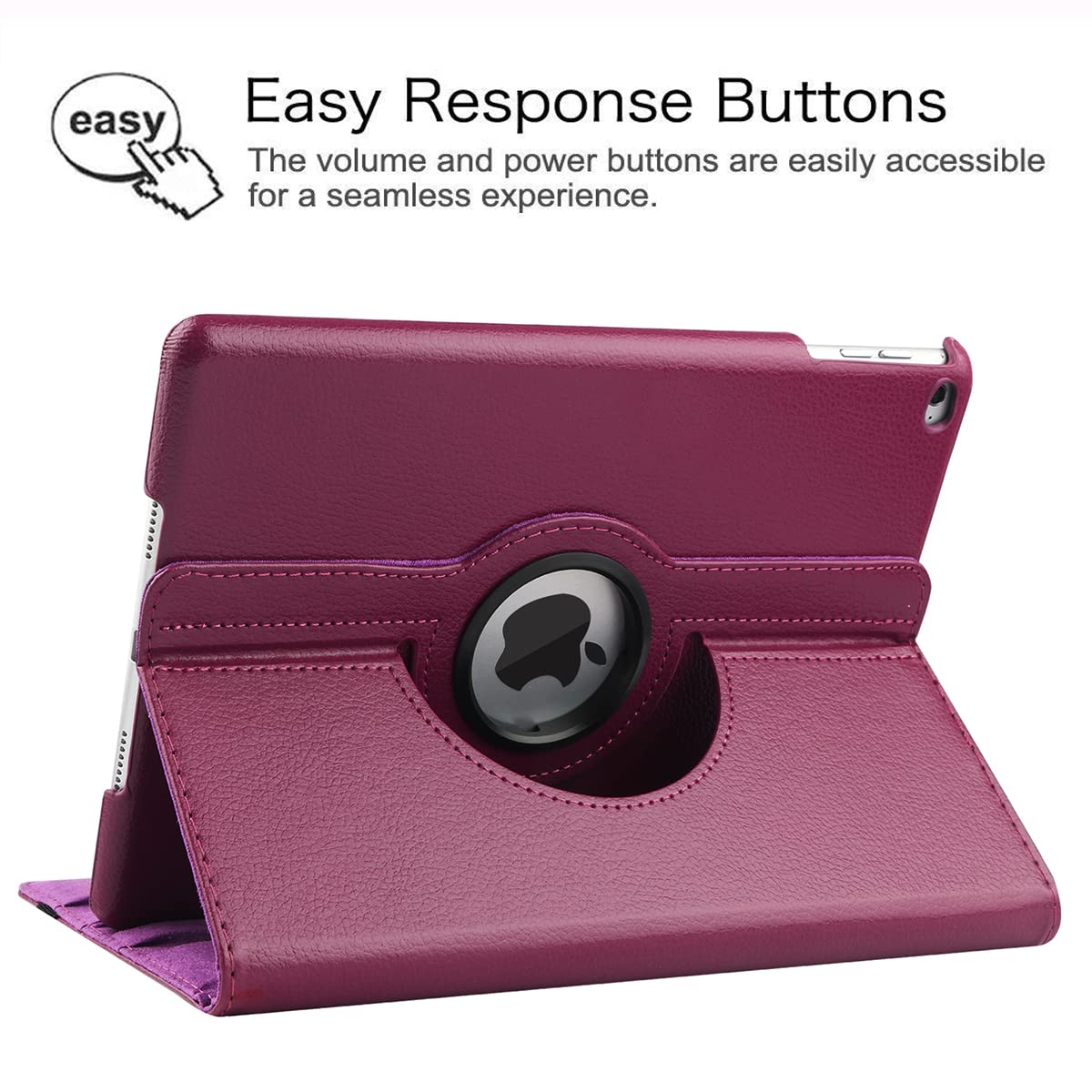 Rotating Case For 9Th Generation Case 2021 / Ipad 8Th Generation 2020 / 7Th Generation 10.2'' 2019, 360 Degree Rotating Multi An