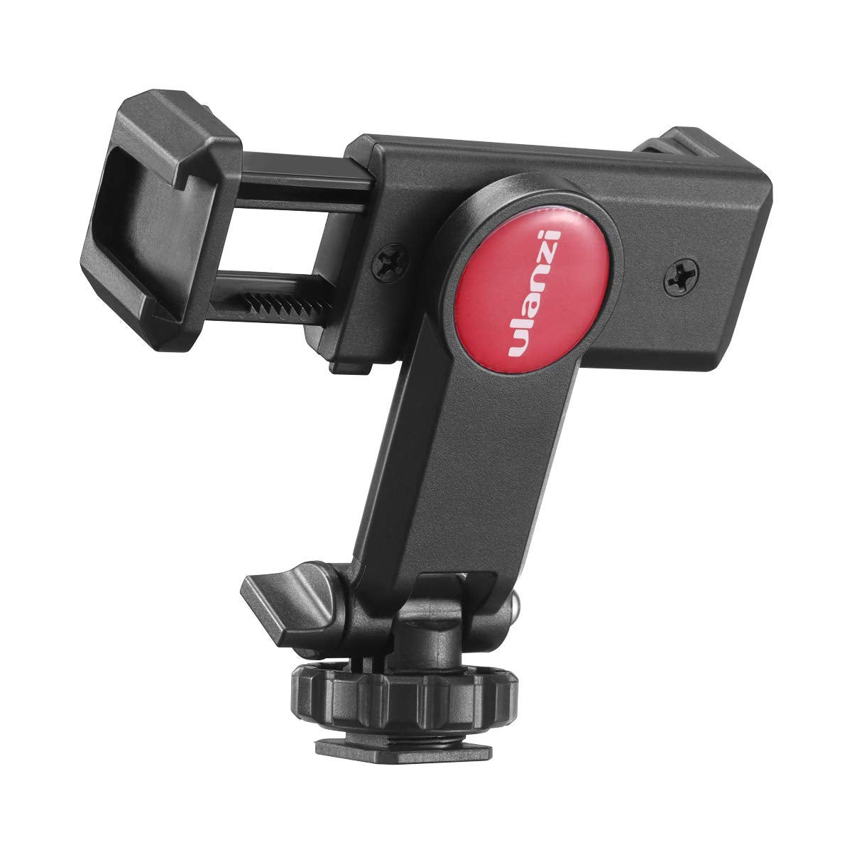 Ulanzi Universal Phone Tripod Mount With Cold Shoe Mount, Rotates And Adjustable Clamp Holder Smartphone Clip Adapter For Iphone