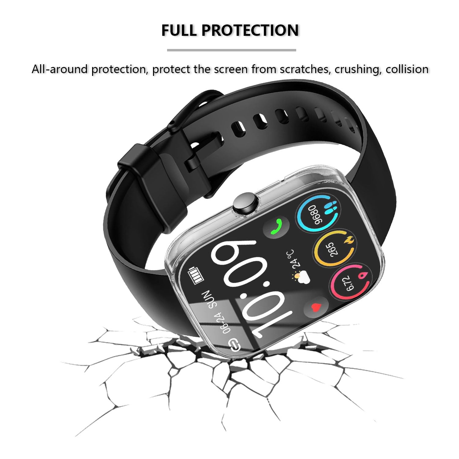 [2-Pack] Screen Protector Compatible With Uaue T60, Qxq T60, Qcoq T60, Cascho T60, Taopodo T60, Matast T60 Case, Soft Tpu Plated