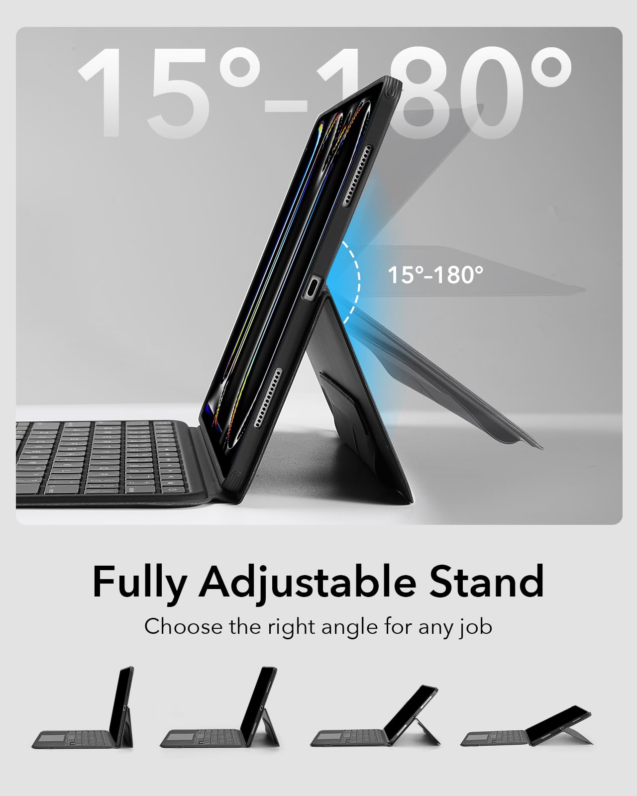 Esr Ascend For Ipad Pro 11 Inch 2024, Keyboard Case With Trackpad, Magnetic Detachable Keyboard With Backlit Keys, Fully Landsca