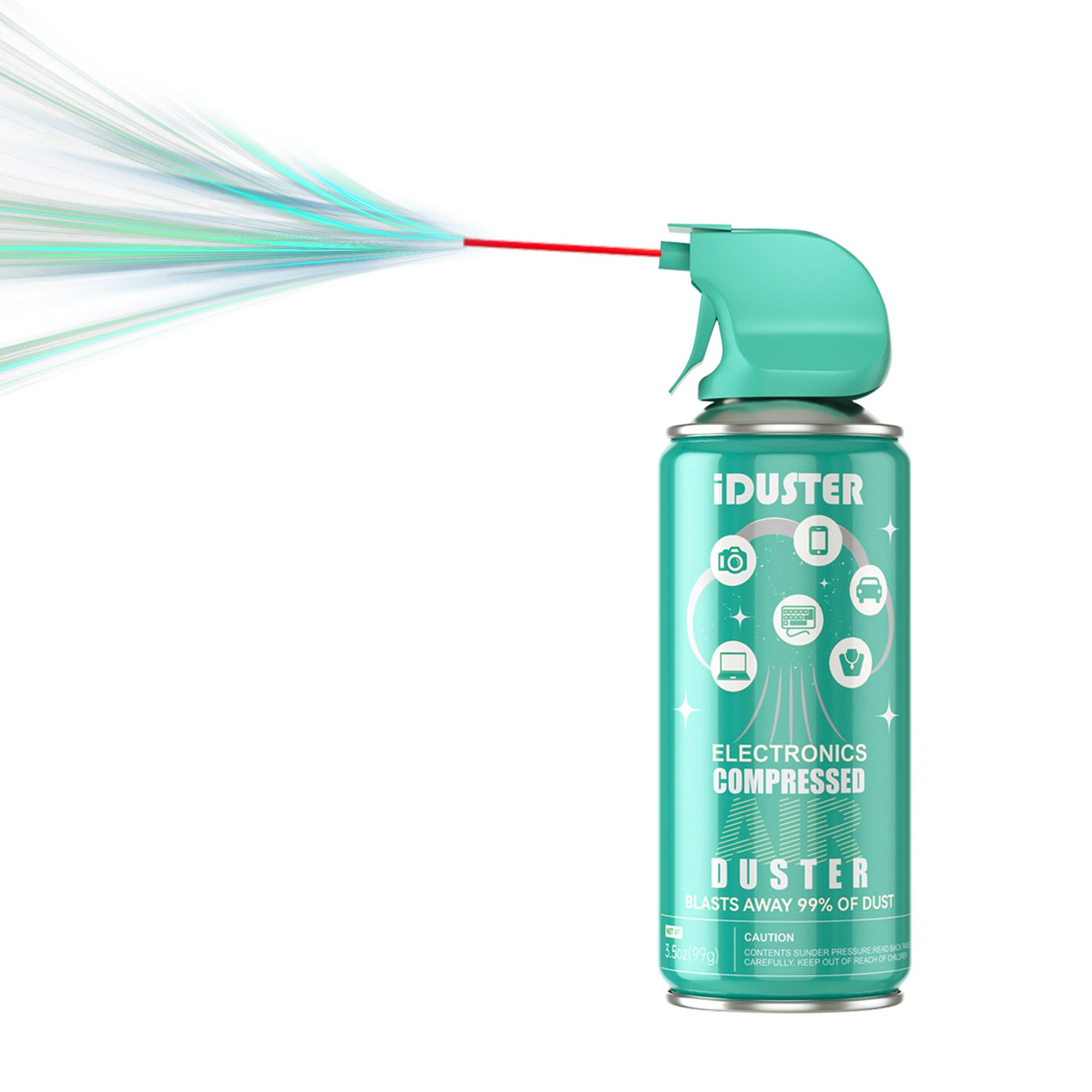 Iduster Disposable Compressed Air Can   3.5Oz Computer Keyboard Cleaner, 1 Count