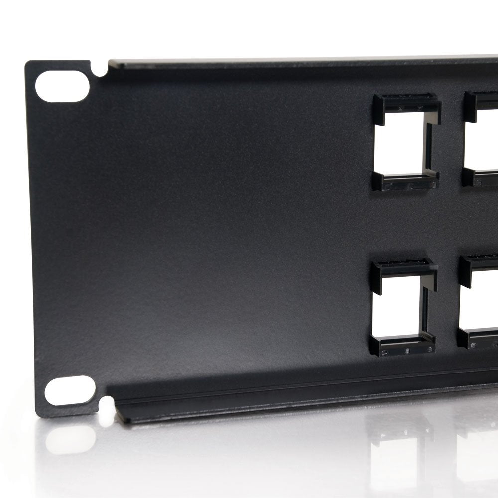 C2G/Cables To Go 03859 24 Port Blank Keystone/Multimedia Patch Panel, Black