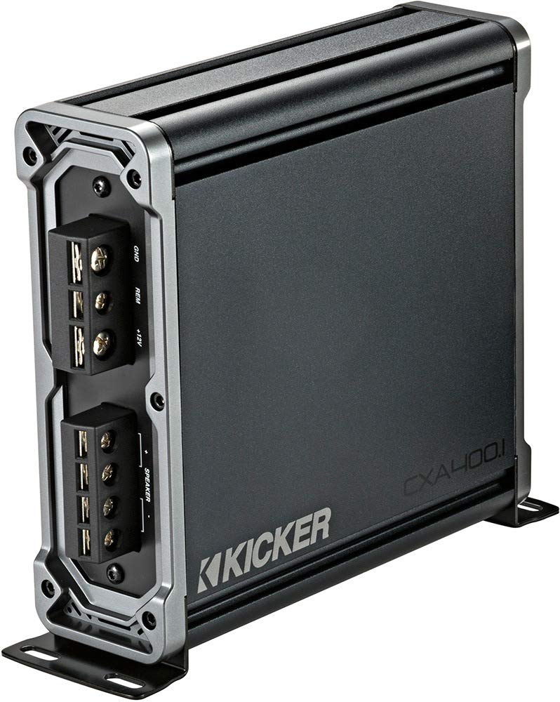 Kicker Amplifier And Amp Kit Package Of 2 Items - Cx Series 400W Rms Class D Monoblock Amplifier And Complete 8Awg Wiring Kit