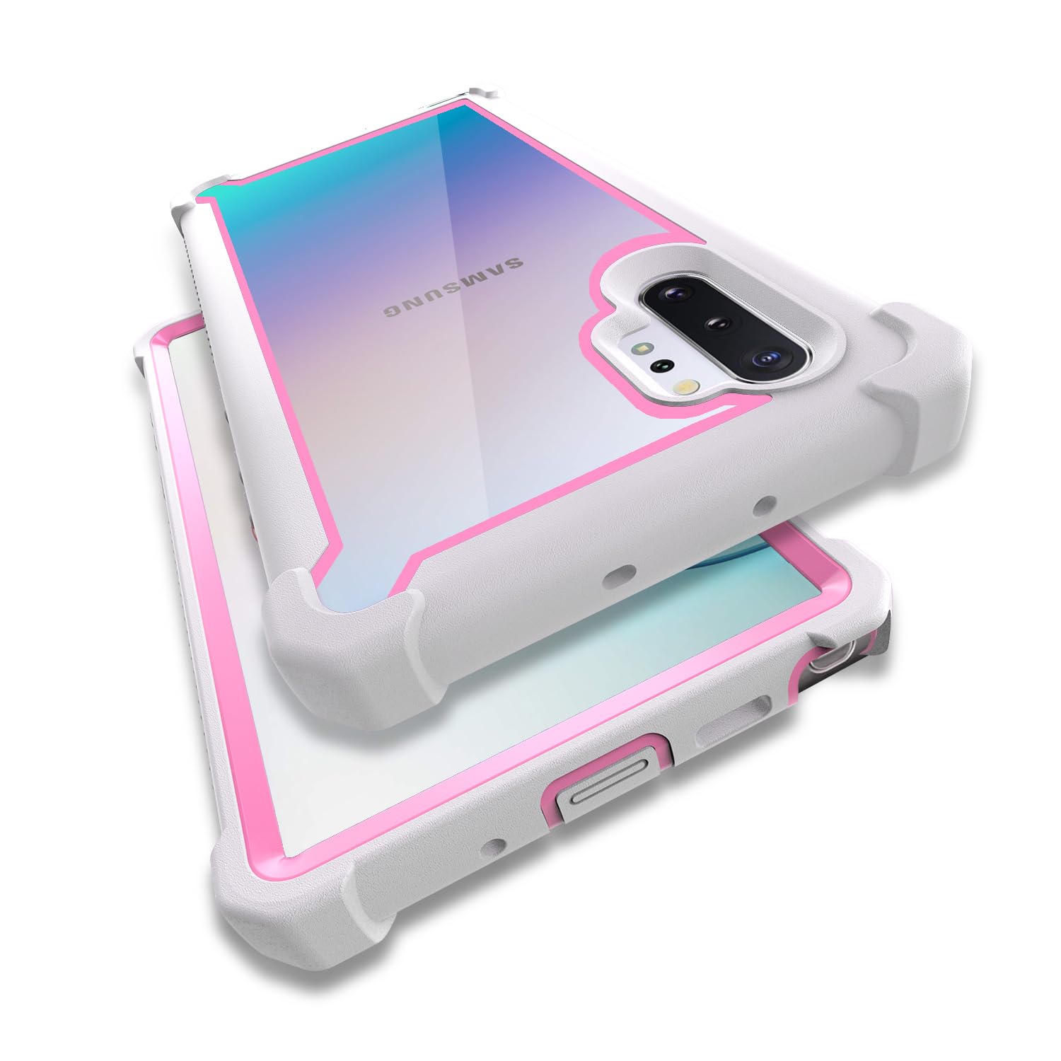 Kself Case For Samsung Galaxy Note 10 Plus Case With Screen Protector, Full Body Protective Hybrid Dual Layer Shockproof Acrylic