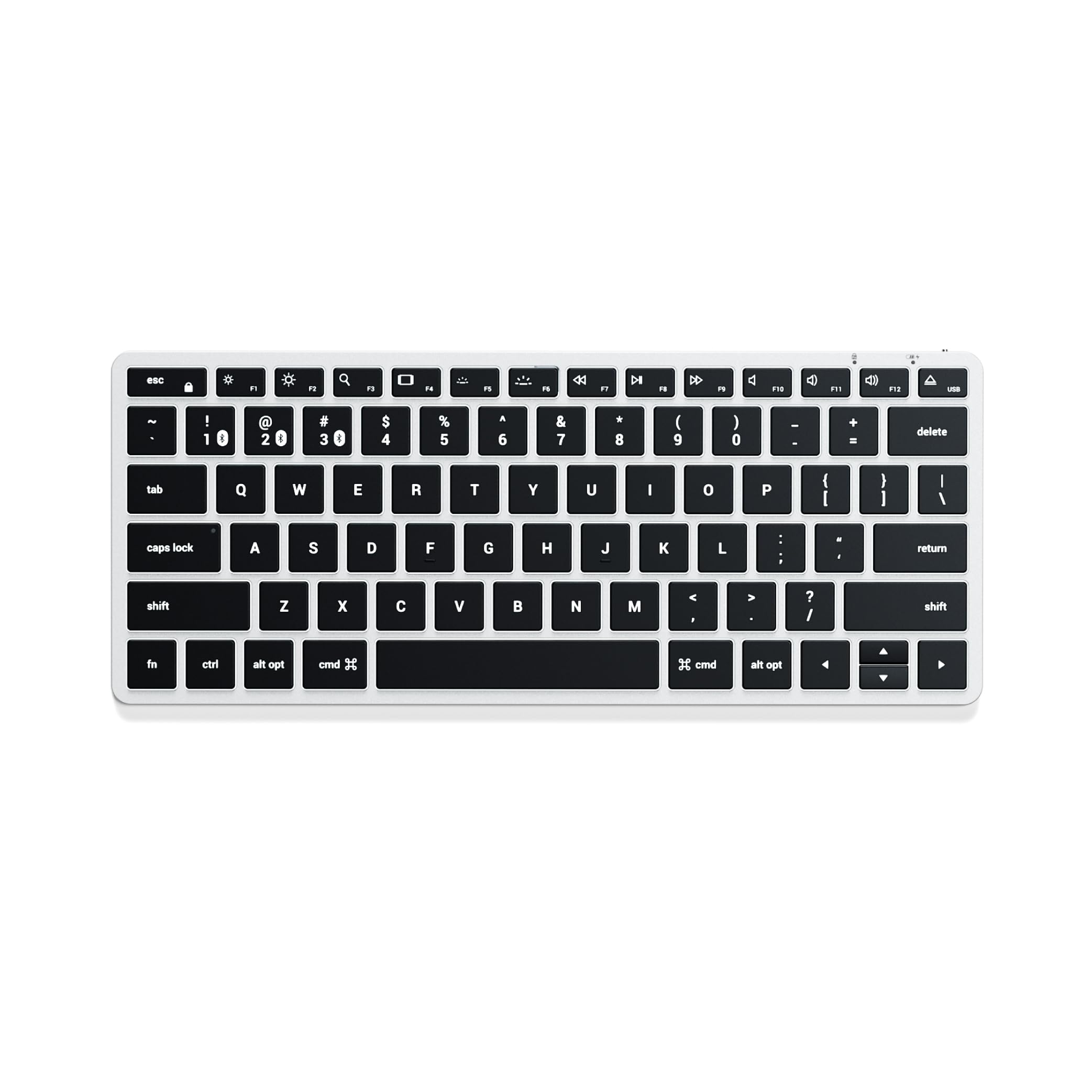 Satechi Slim X1 Bluetooth Backlit Keyboard, MultiDevice Sync, Silver