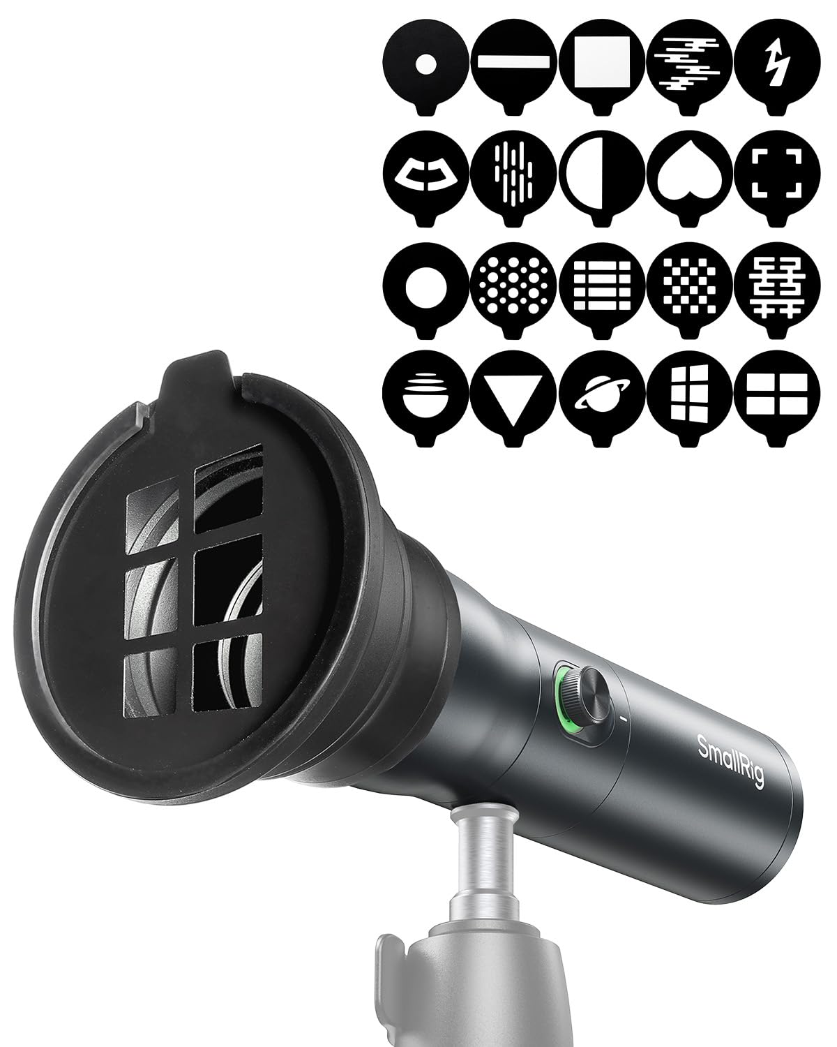 Smallrig Rgb Led Photography Flashlight, 7500Mah Aluminum Alloy Patterned Ambient Light, 4 Color Fill Light With 20 Patterned Li