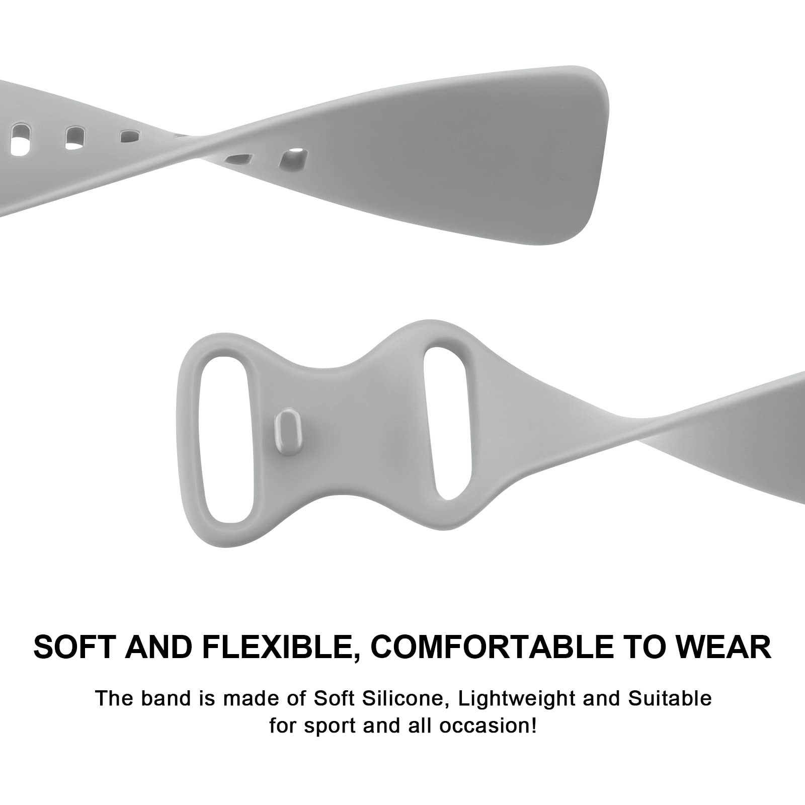 Ak Sport Band Compatible With Fitbit Sense 2 / Sense Bands/Fitbit Versa 4 / Versa 3 Bands Women Men, Classic Soft Silicone Strap